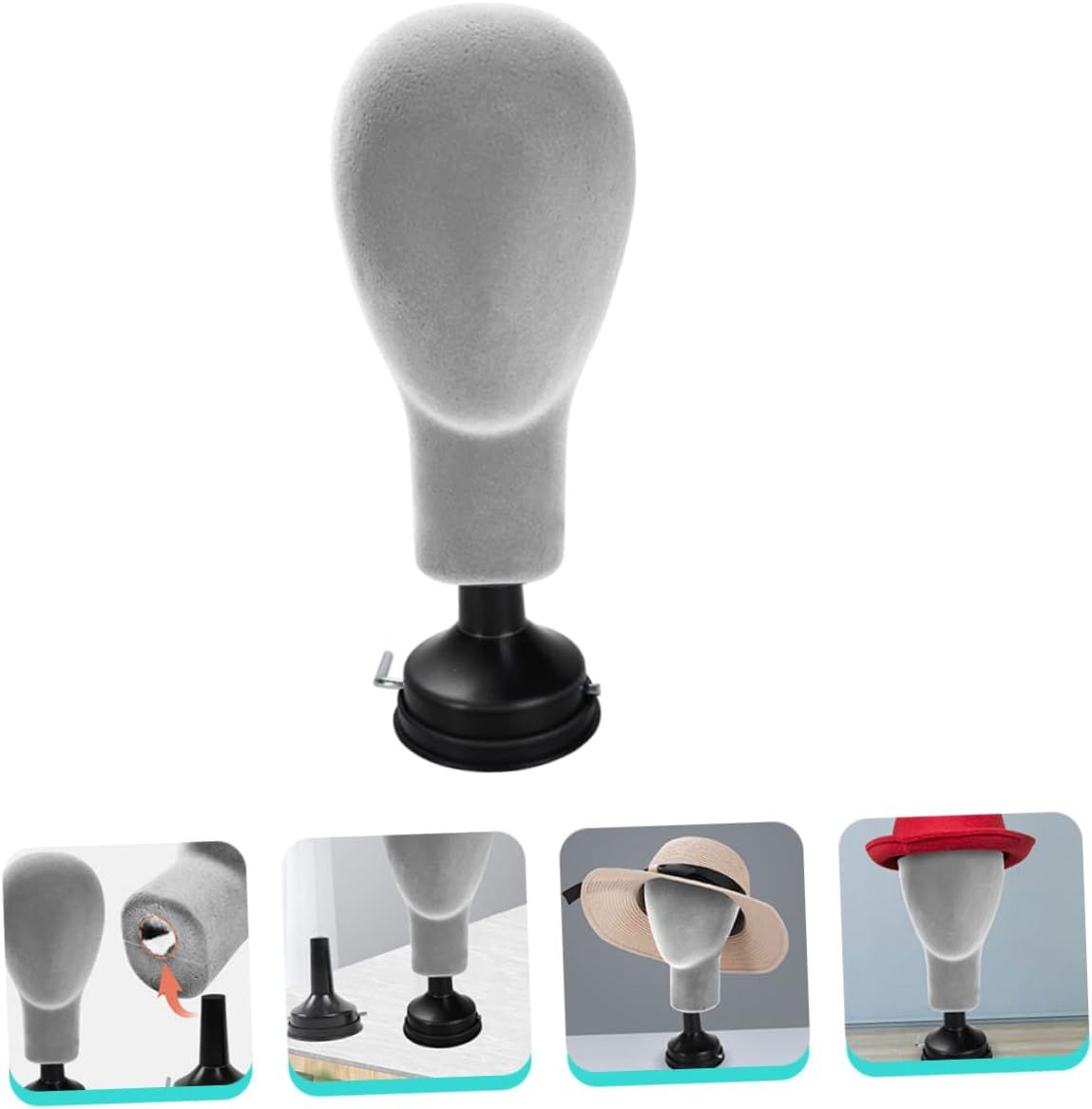 Hat Holder Canvas Holder Stand Men Wigs Hair Maniquine Men Tools Mannequin view 4