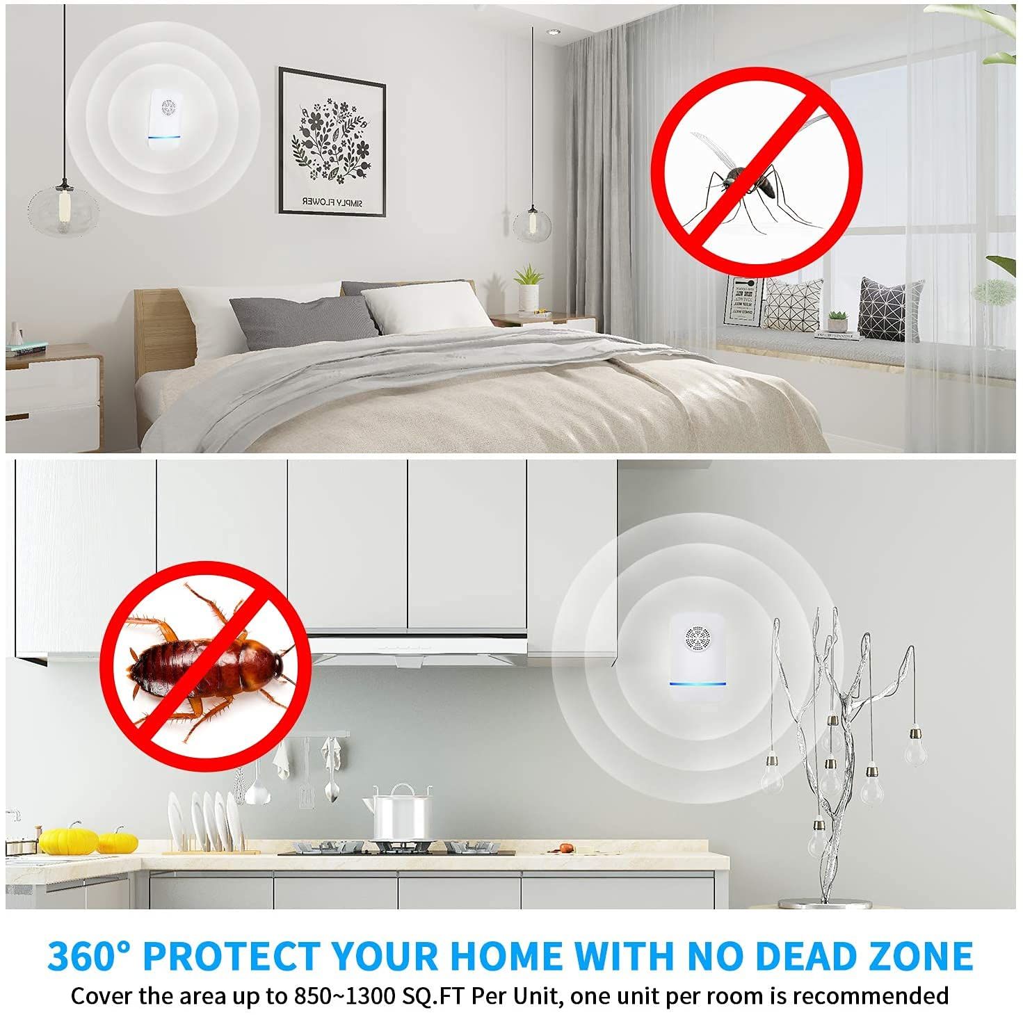 6 Packs Ultrasonic Pest Repeller view 2