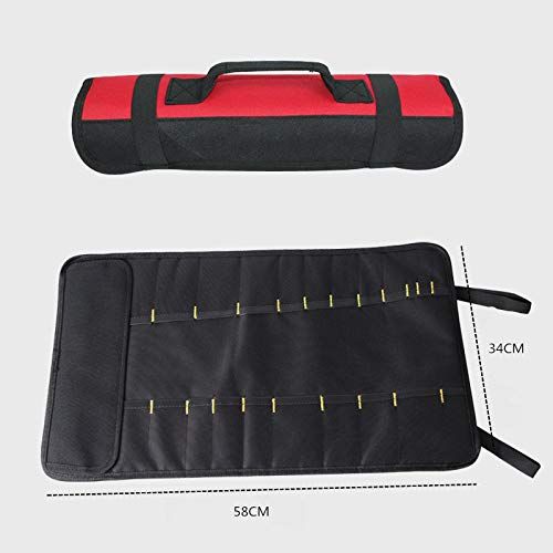 3PCS Wrench Roll Up Tool Roll Pouch Bag with 22 Pockets view 2
