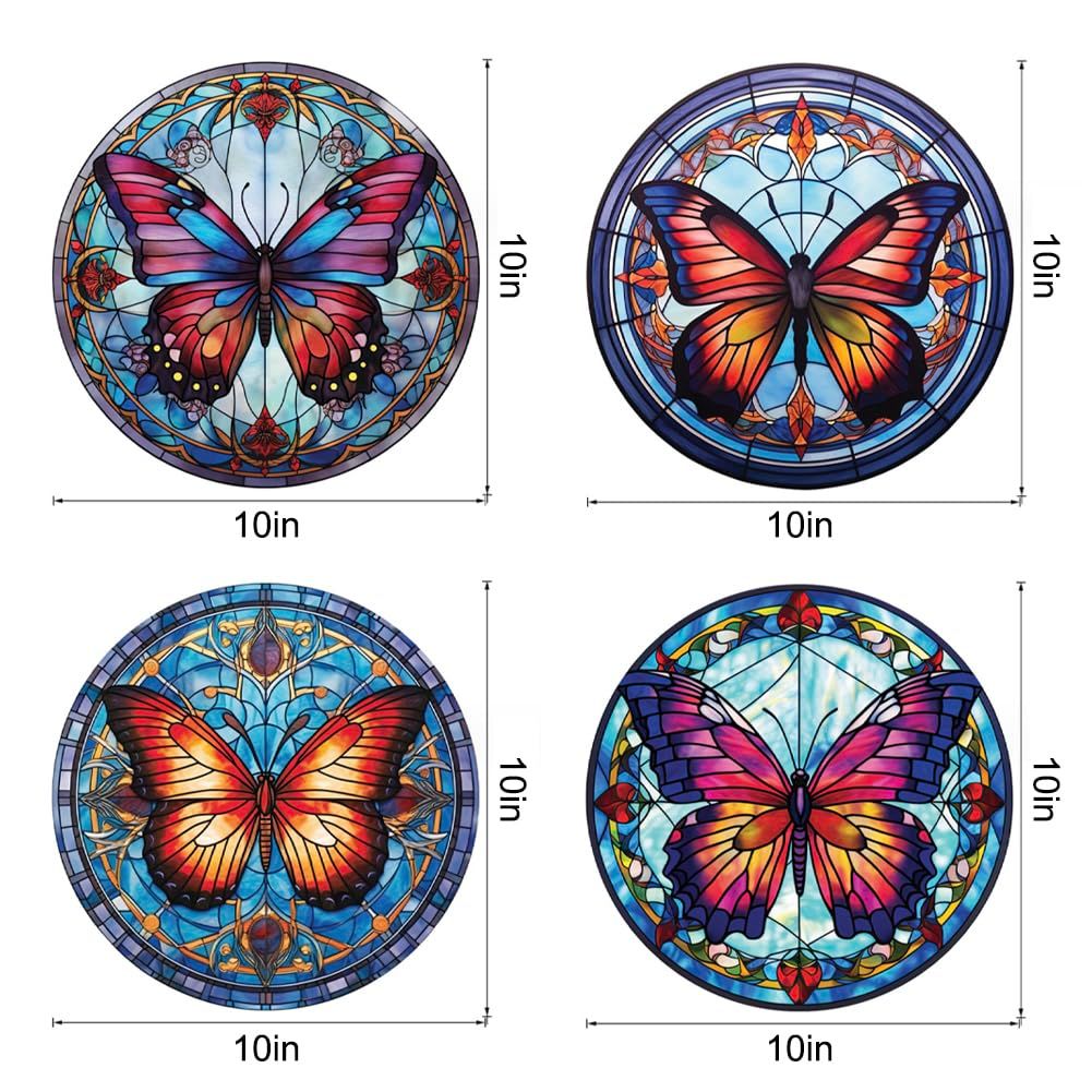 4 Pieces Glass Window Clings Anti-Collision Butterfly Window Clings Decals view 5