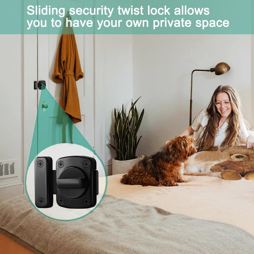 Rotary Bolt Latch,180 Degree Switch Barn Door Latch,Bedroom Door Lock view 2