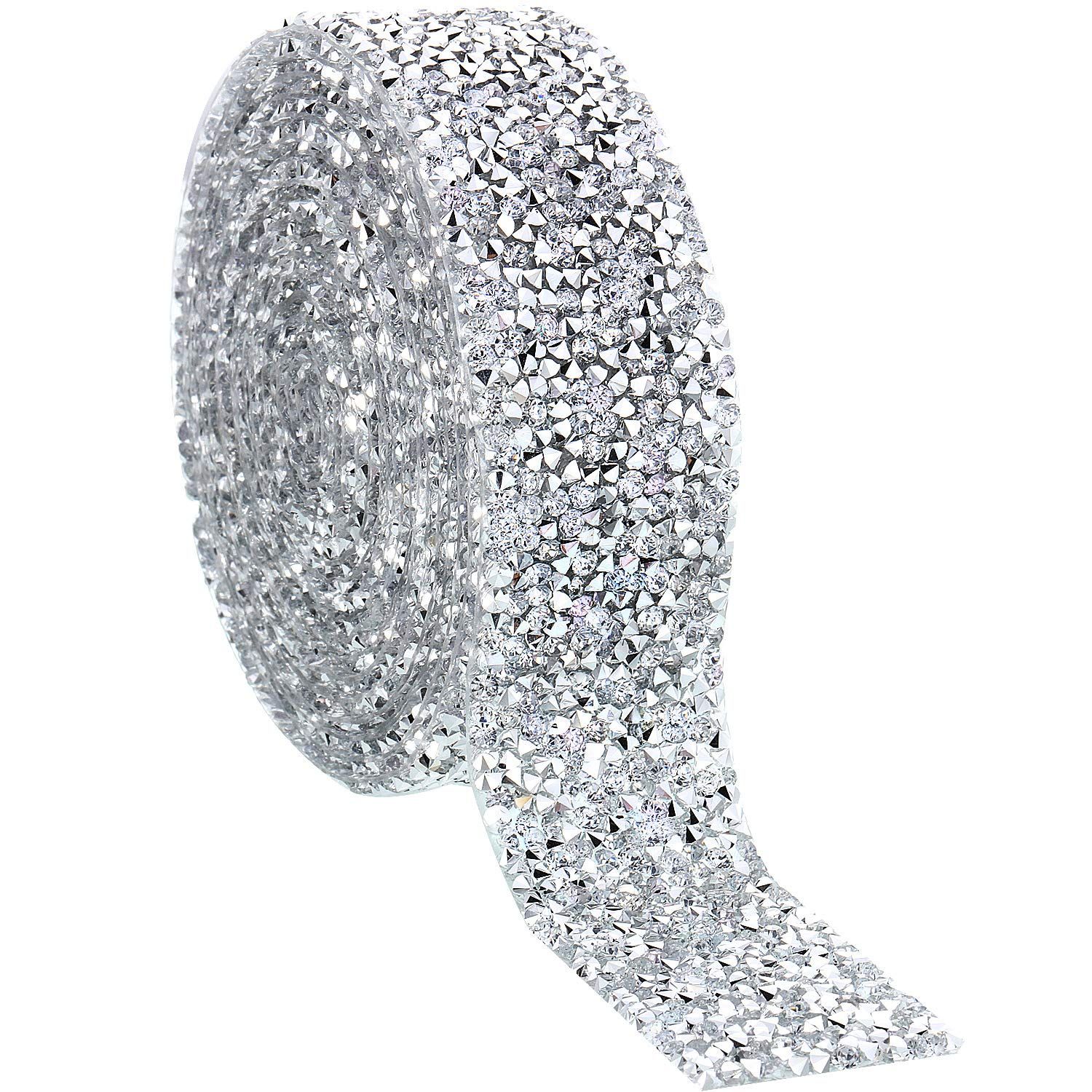 Crystal Rhinestone Ribbon 3 Yards Diamond Sparkling Bling Ribbons Roll Banding