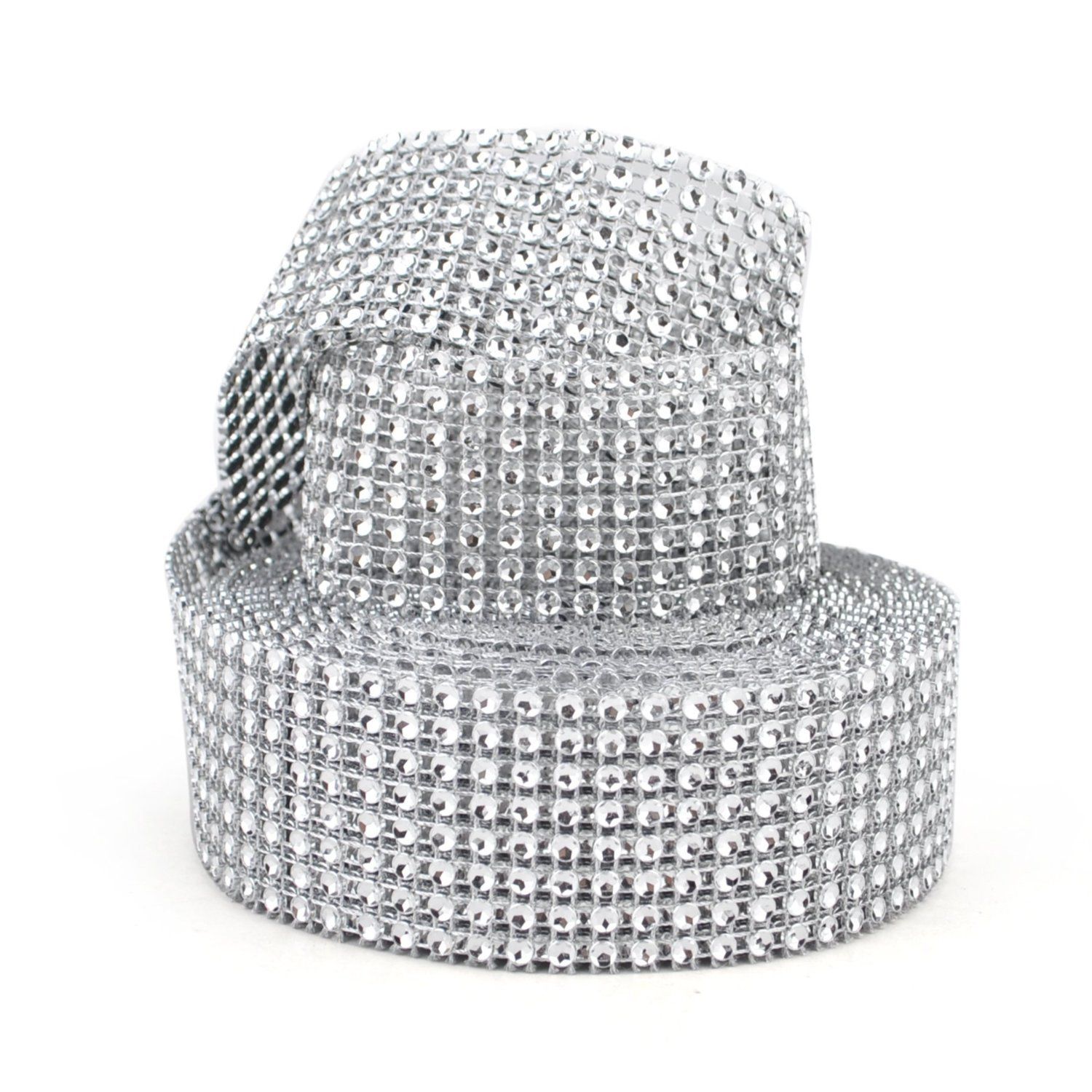 8 Row 10 Yard Rhinestones Diamonds Ribbon Bling Wrap for Crafts for Wedding Cakes view 2