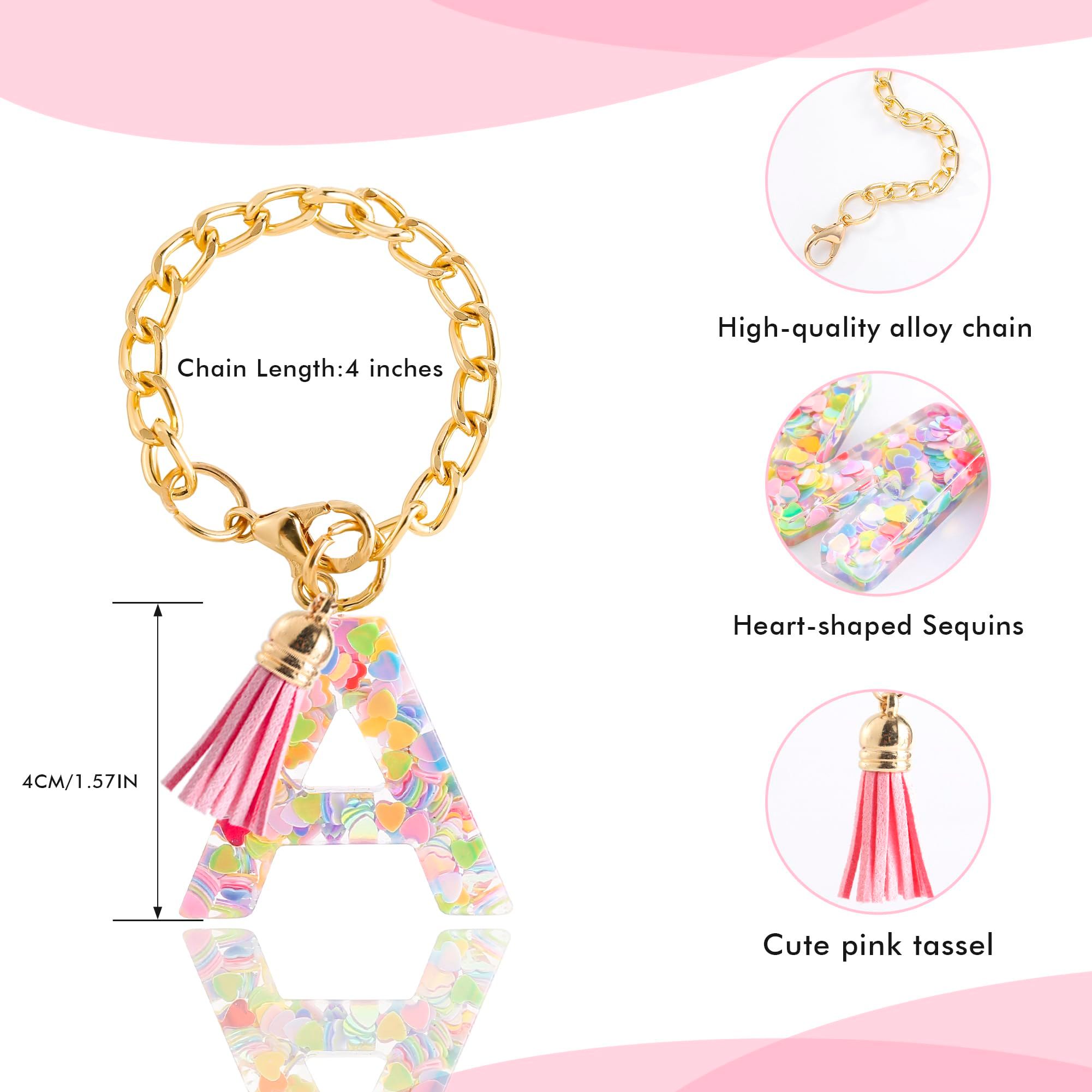 Letter Charm for Cup 1 PCS Cute Initial Keychain Handle Charm for Tumbler for view 4