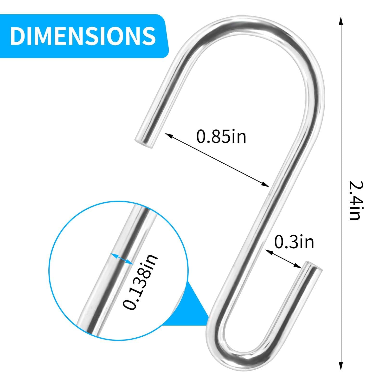 30 Pack Small S Hooks for Hanging Spoons Pots Utensils Kitchenware view 3
