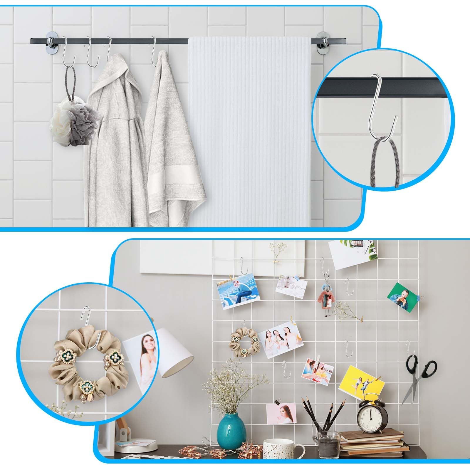 30 Pack Small S Hooks for Hanging Spoons Pots Utensils Kitchenware view 5