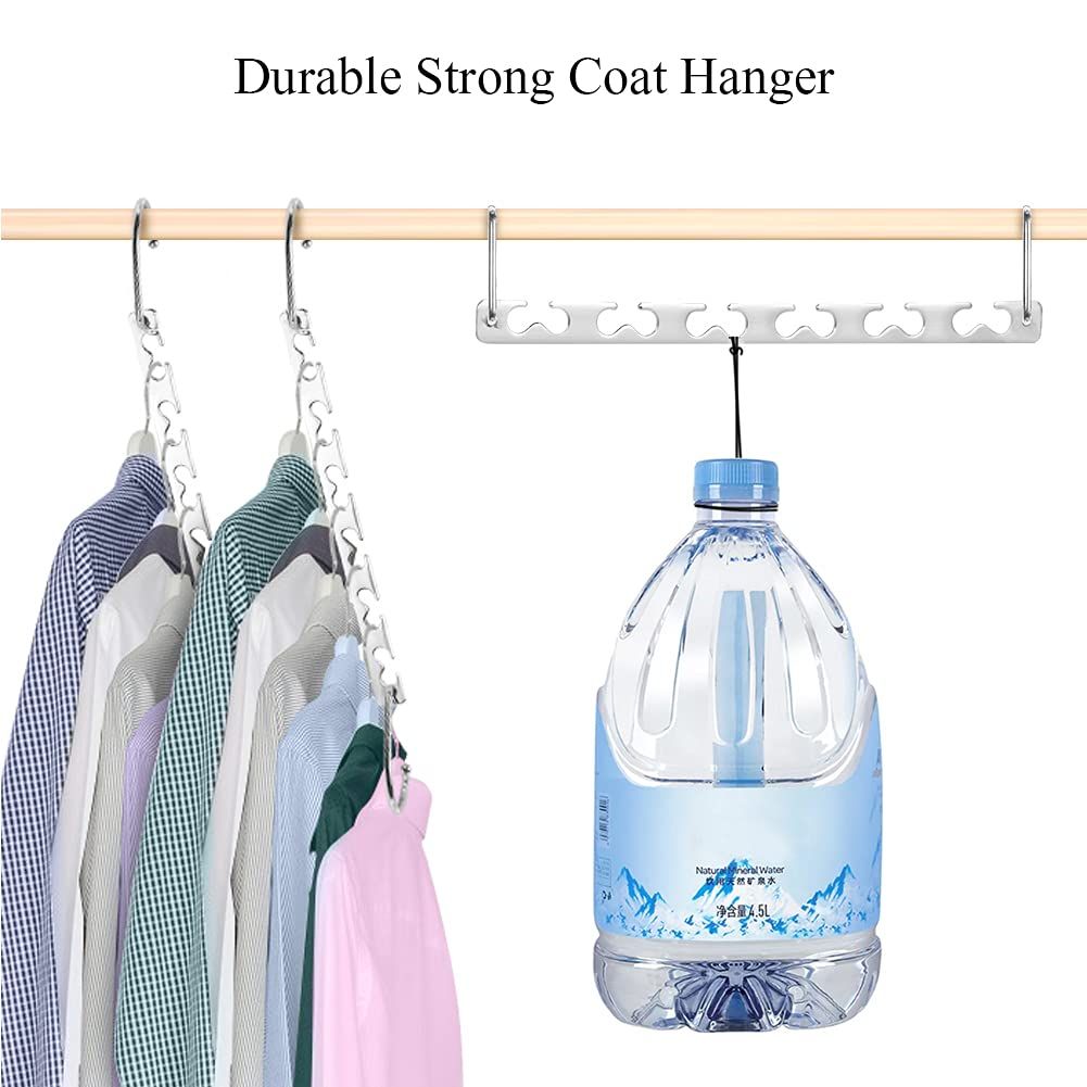 6pcs Magic Clothing Sturdy Metal Hangers Wardrobe Closet Organizer Space view 4