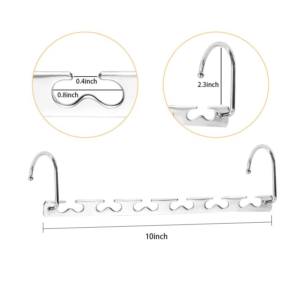 6pcs Magic Clothing Sturdy Metal Hangers Wardrobe Closet Organizer Space view 5