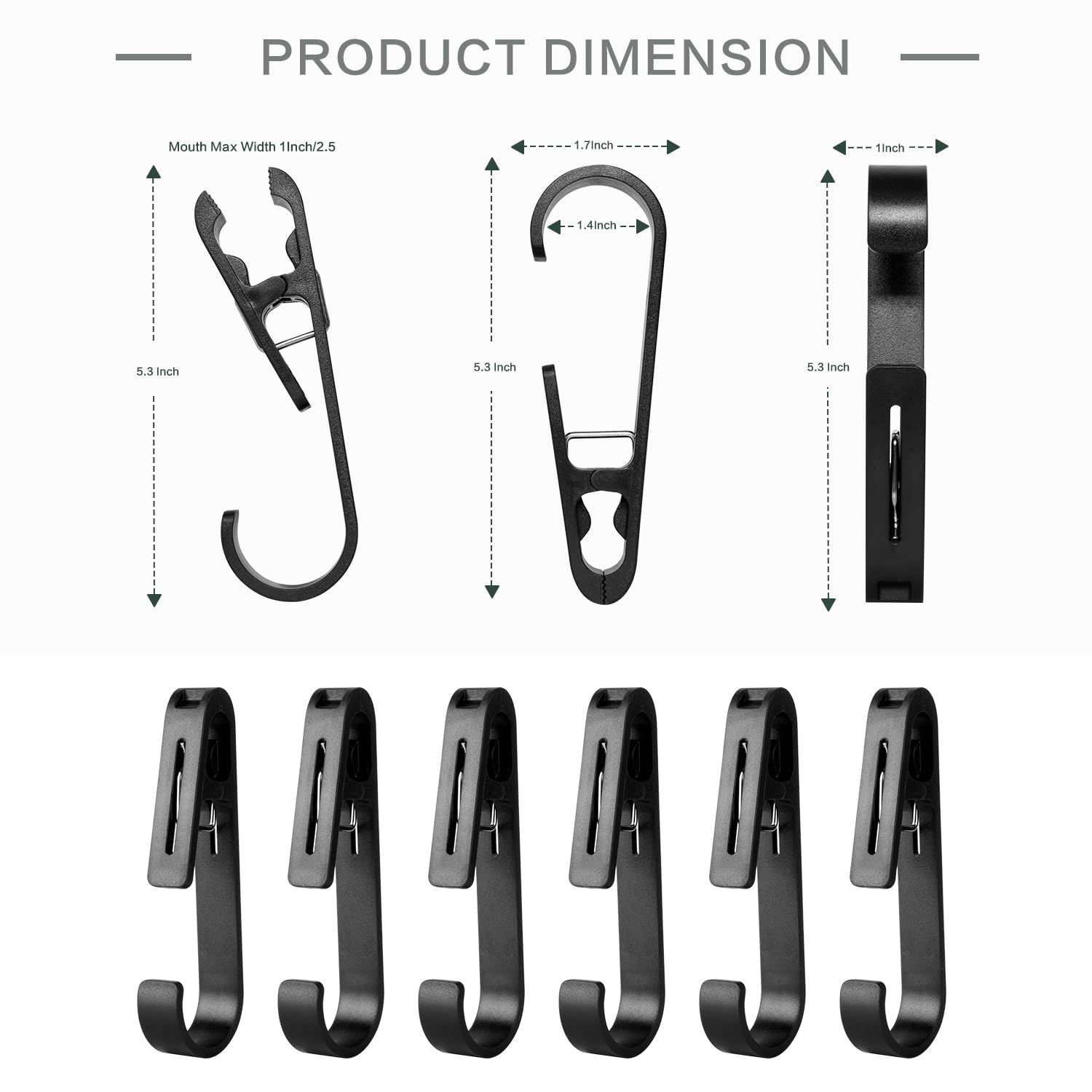 Laundry Hooks with Clips Hanger Closet Organizer Clamps Socks Boot Bras Towels view 3