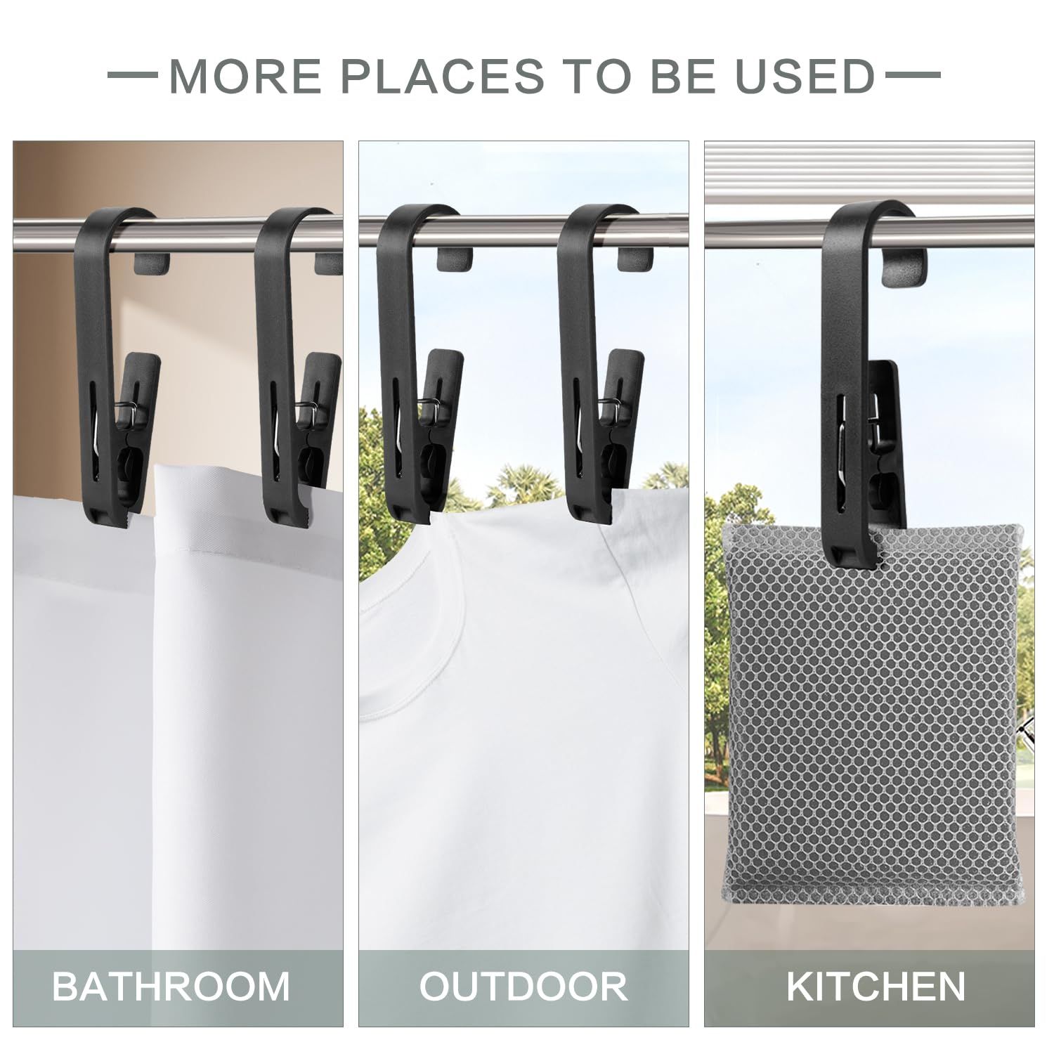Laundry Hooks with Clips Hanger Closet Organizer Clamps Socks Boot Bras Towels view 5