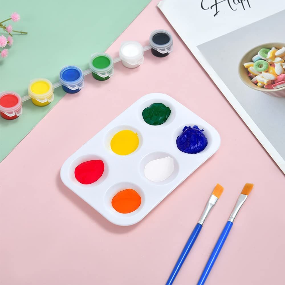 50 Pack White Plastic Paint Palettes view 3