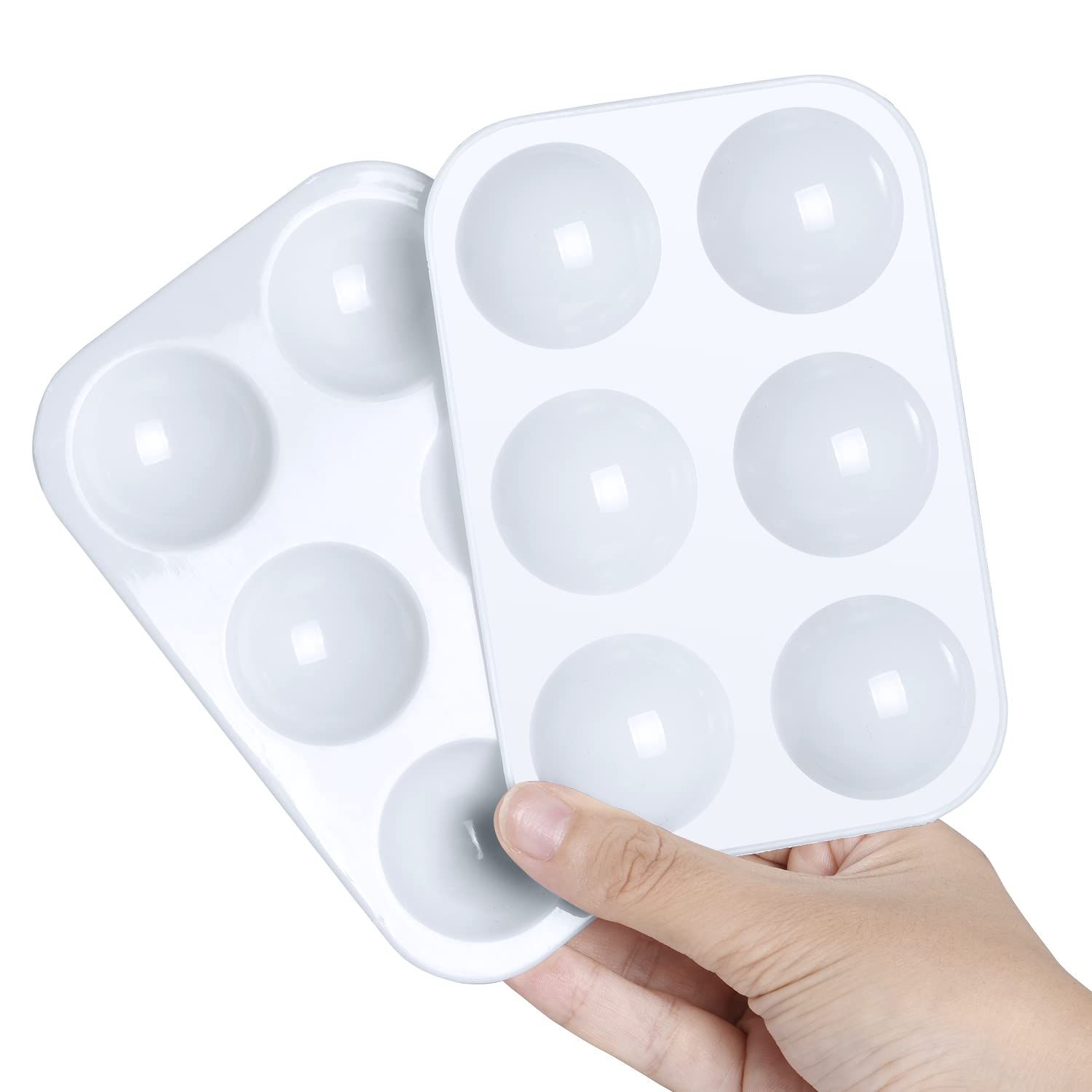 50 Pack White Plastic Paint Palettes view 4