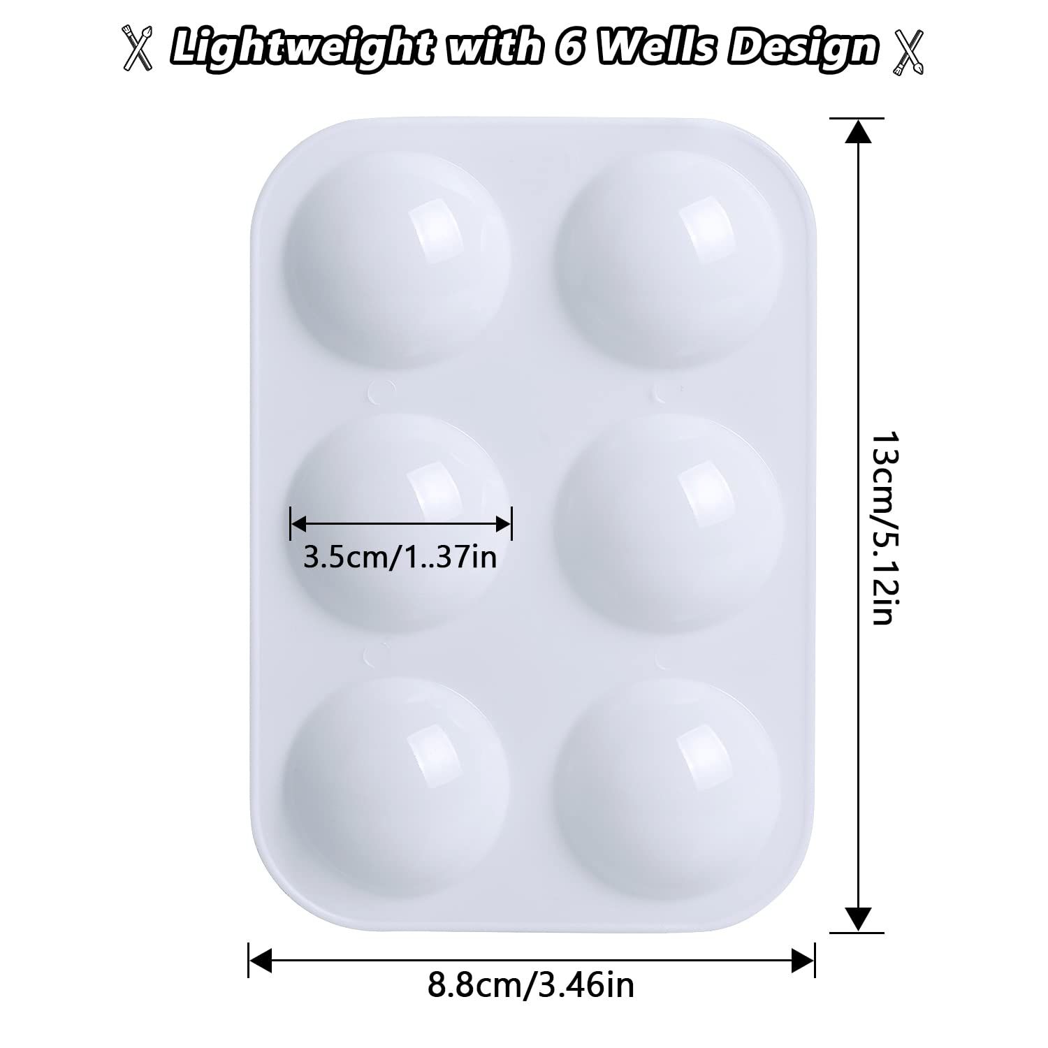 50 Pack White Plastic Paint Palettes view 5