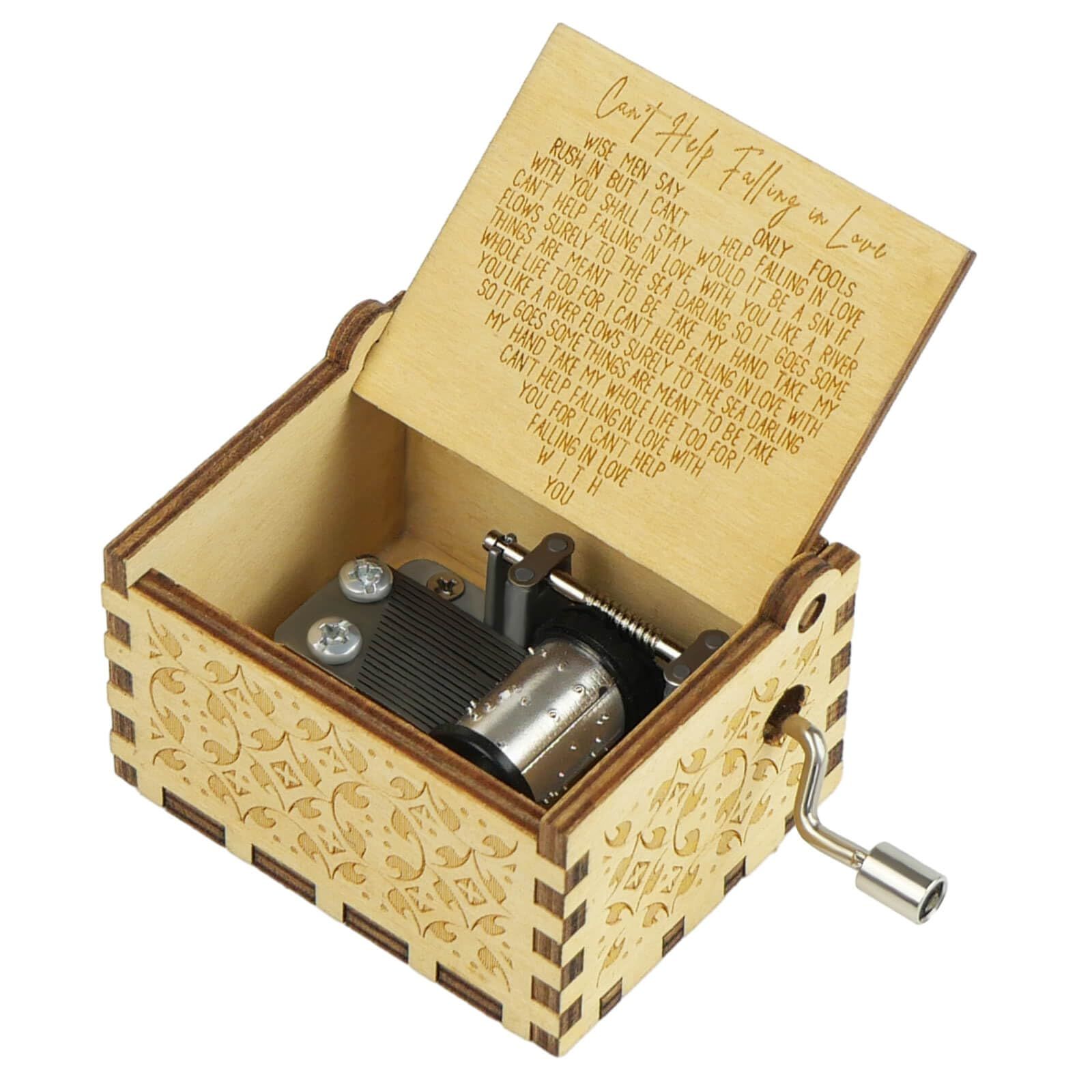 Wooden Music Boxes, Can’t Help Falling in Love Music , Gifts for Husband