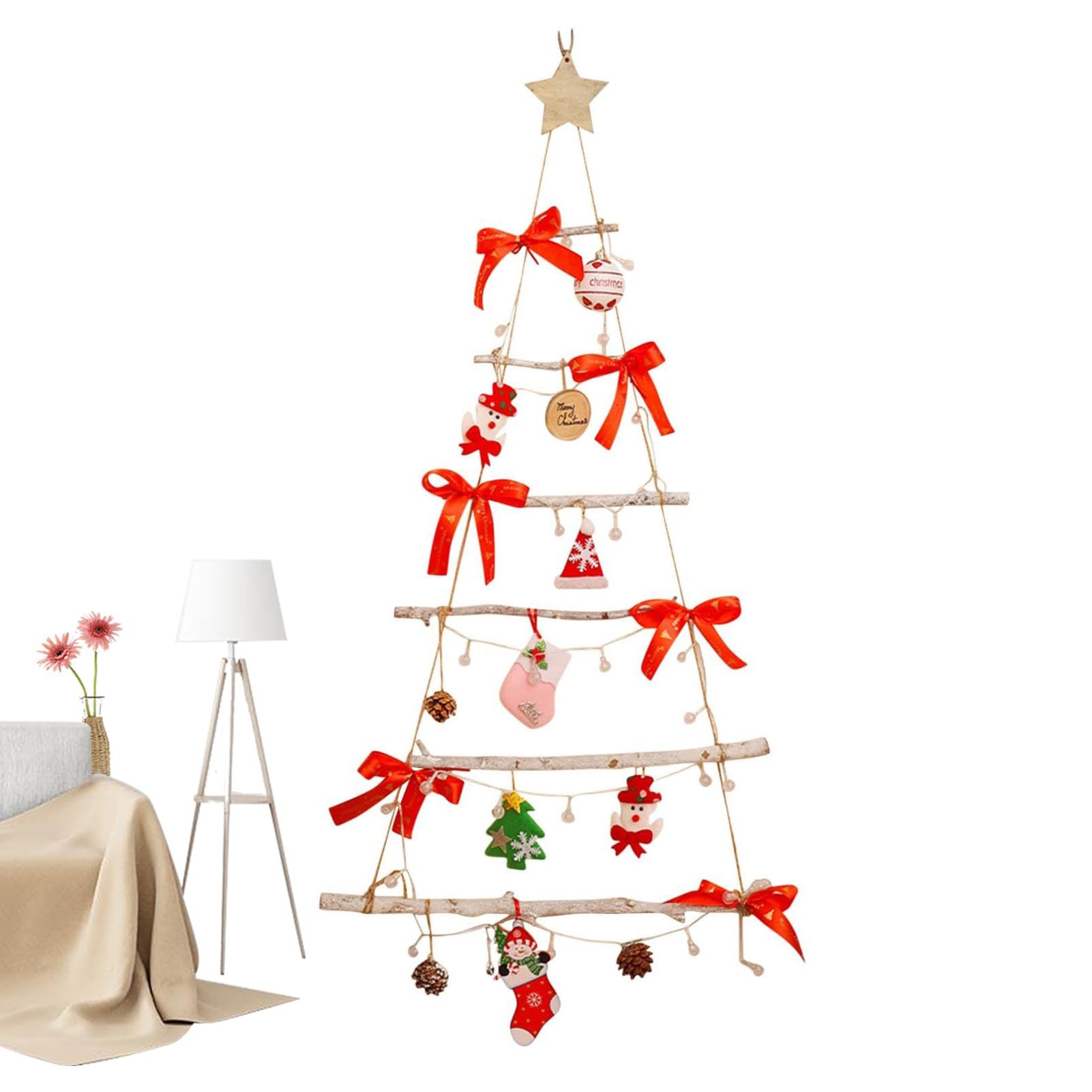 Wall Lighted Christmas Tree Christmas Decoration with Led Light Tree Shaped view 3