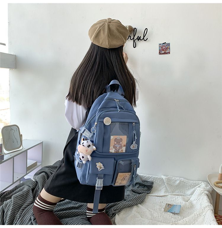 Blue Backpack for Girls Cute Fashion Travel Backpacks Bookbag School College view 4