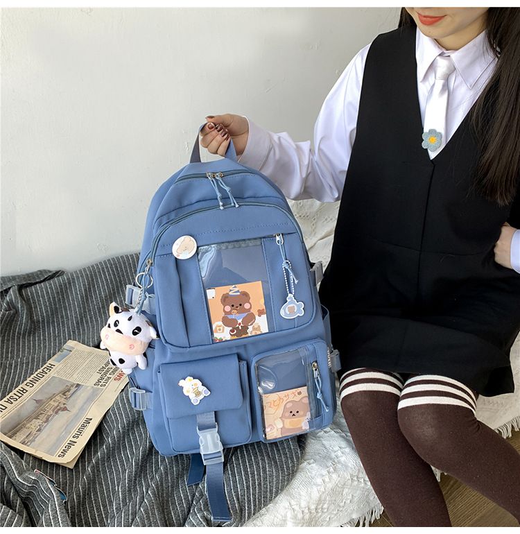 Blue Backpack for Girls Cute Fashion Travel Backpacks Bookbag School College view 5