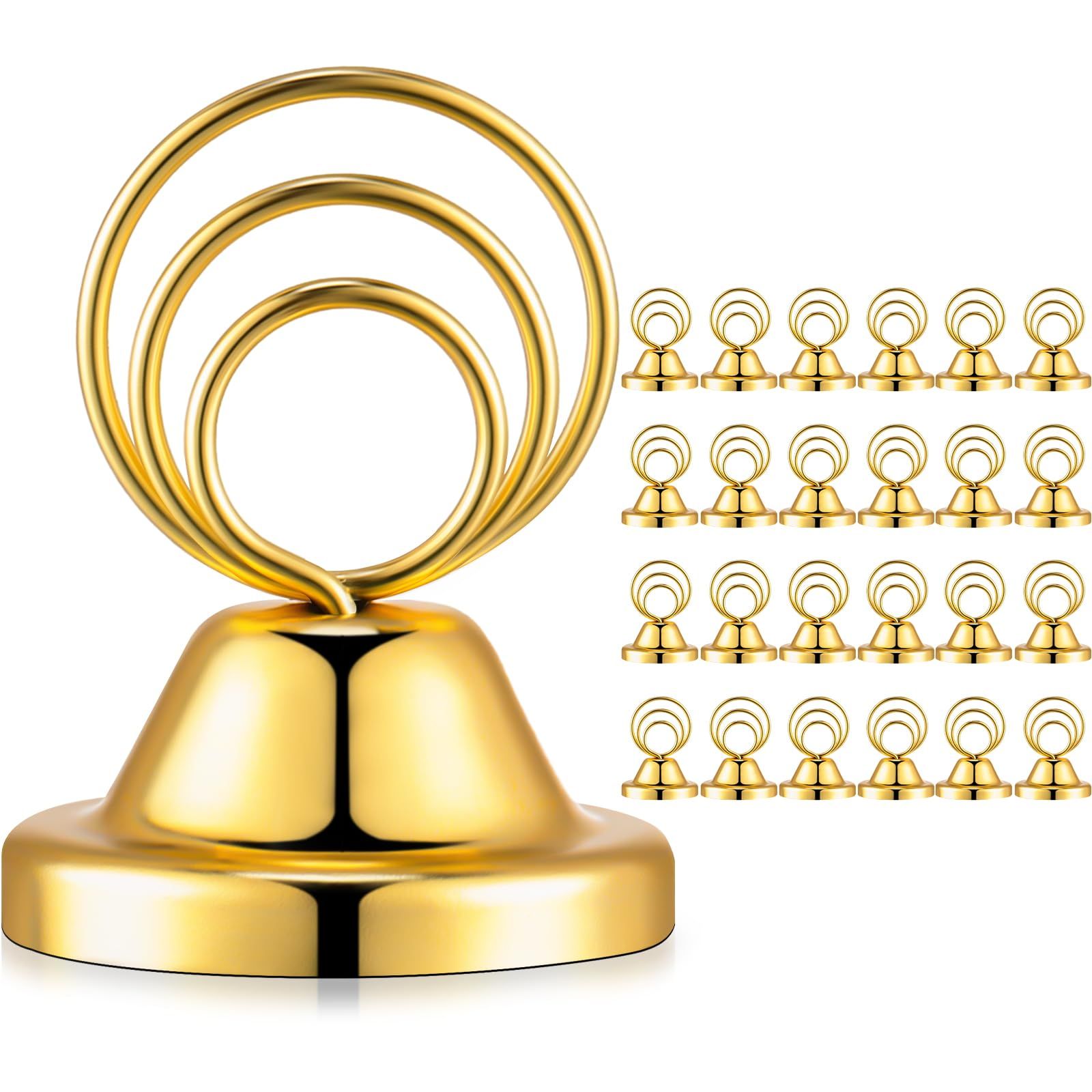 24 Pcs Gold Table Number Holders Wire Picture Holder Small Size Table Card