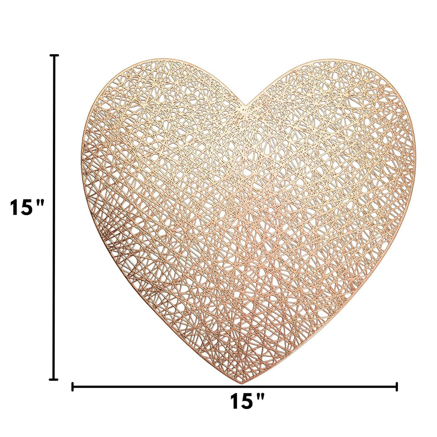 15 Inch Metallic Vinyl Valentine's Day Christmas Festival Lunch Mats Holiday view 5