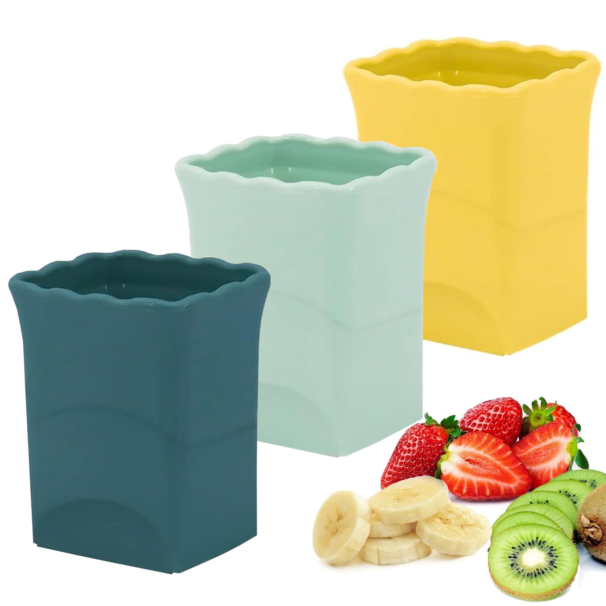 3-PCS Cup Slicer Strawberry Cutter: Fruit Cup Cutter Slicer