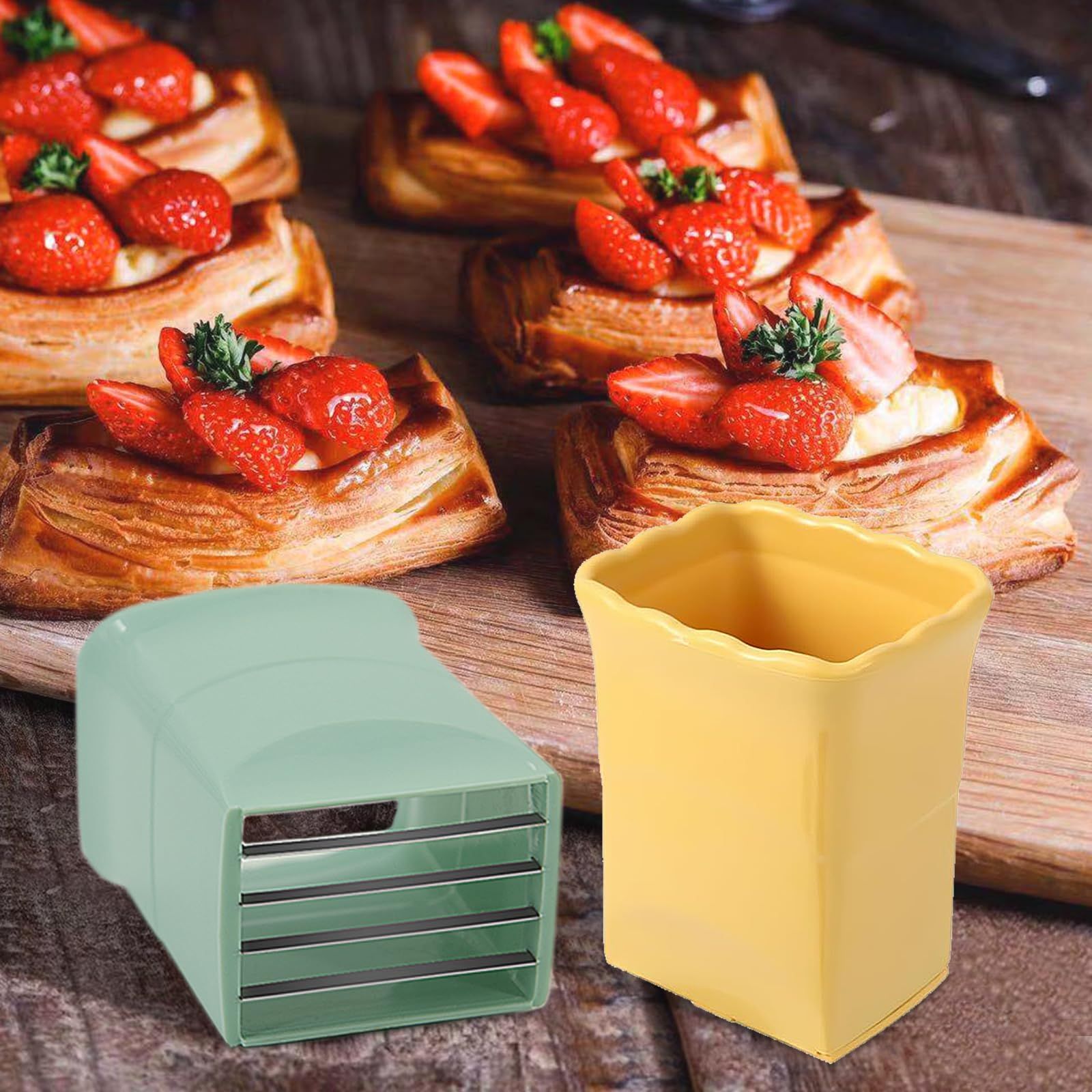 3-PCS Cup Slicer Strawberry Cutter: Fruit Cup Cutter Slicer view 2