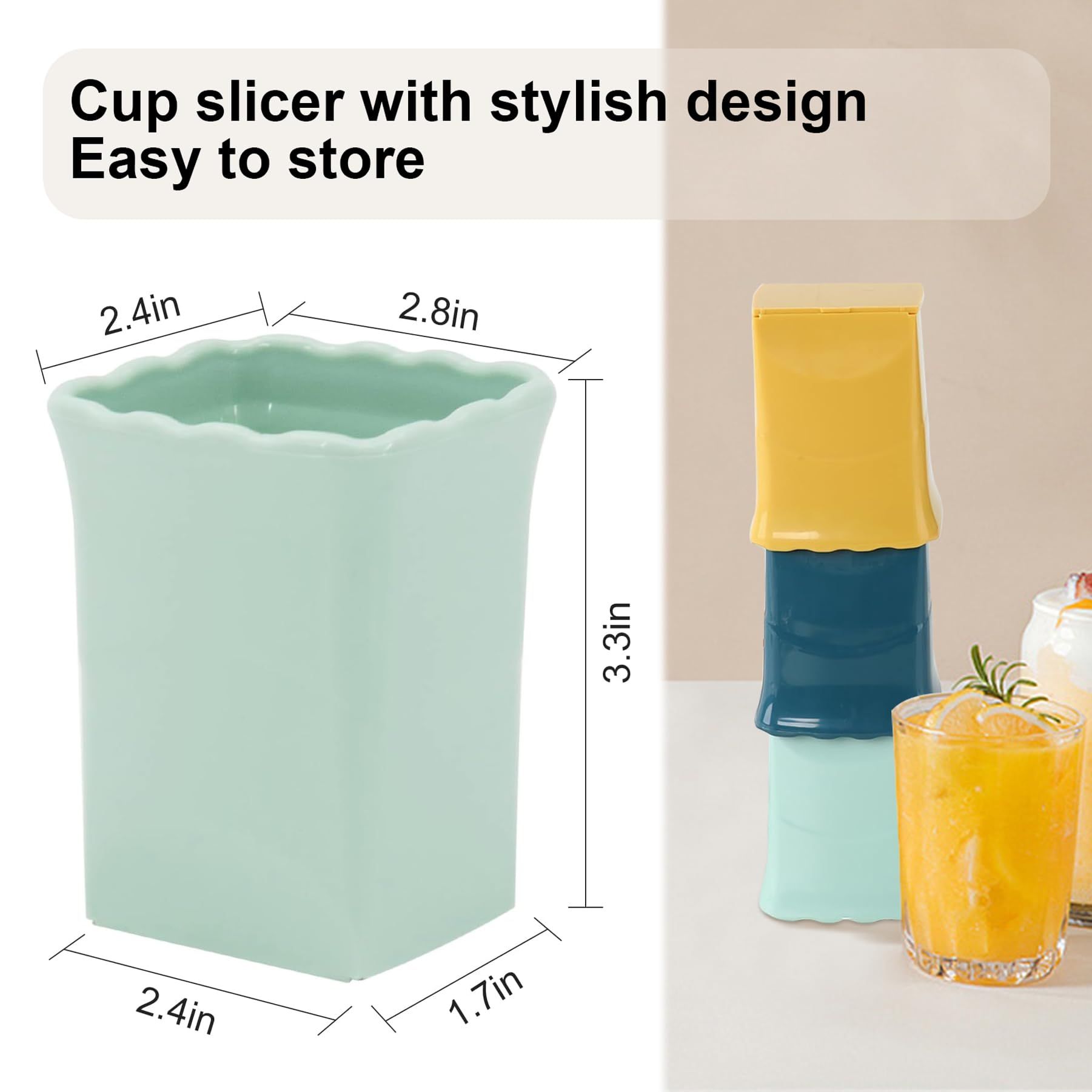 3-PCS Cup Slicer Strawberry Cutter: Fruit Cup Cutter Slicer view 4