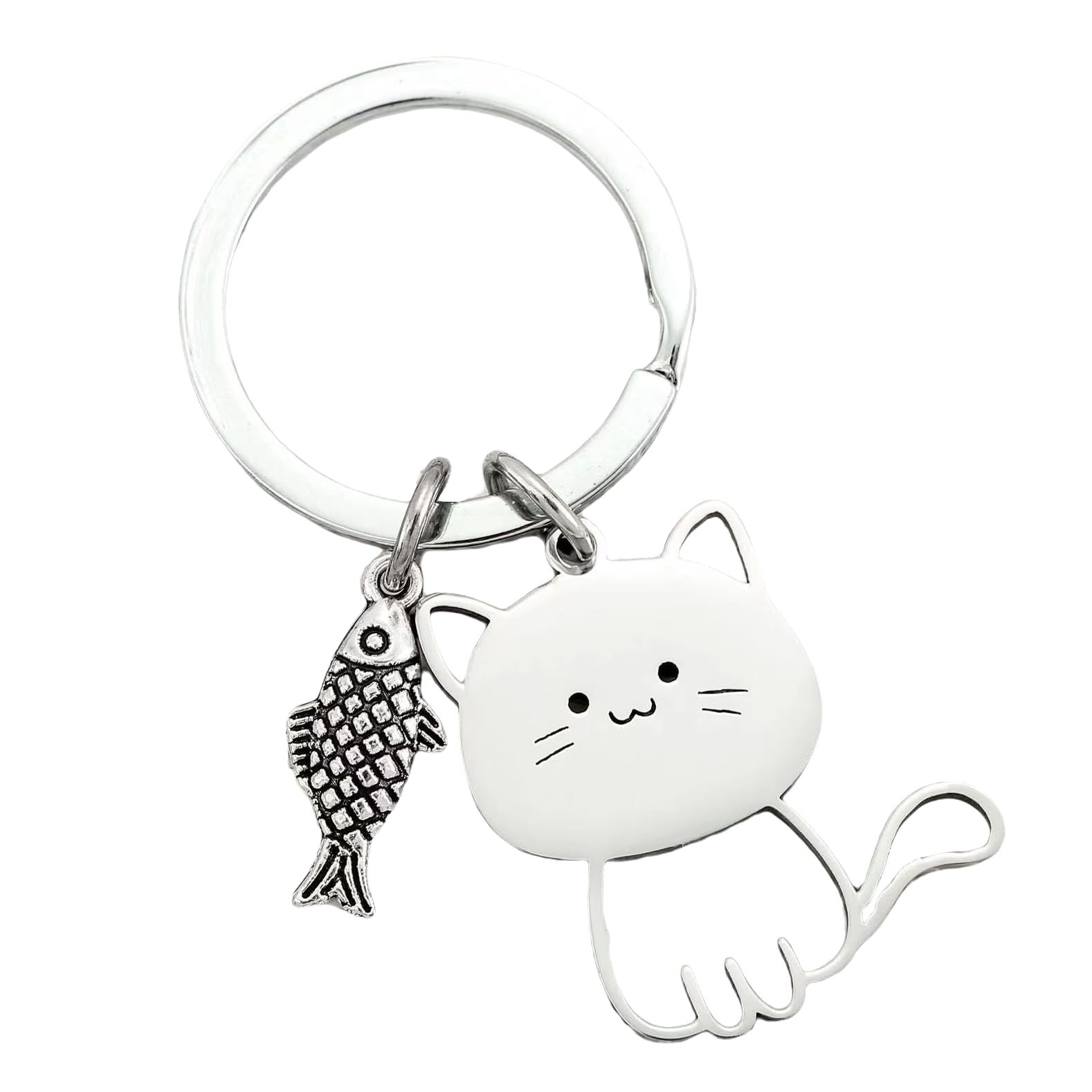 Cute Puppy cat Keychain, Kawaii keychains, Car Key Ring Holder,Christmas
