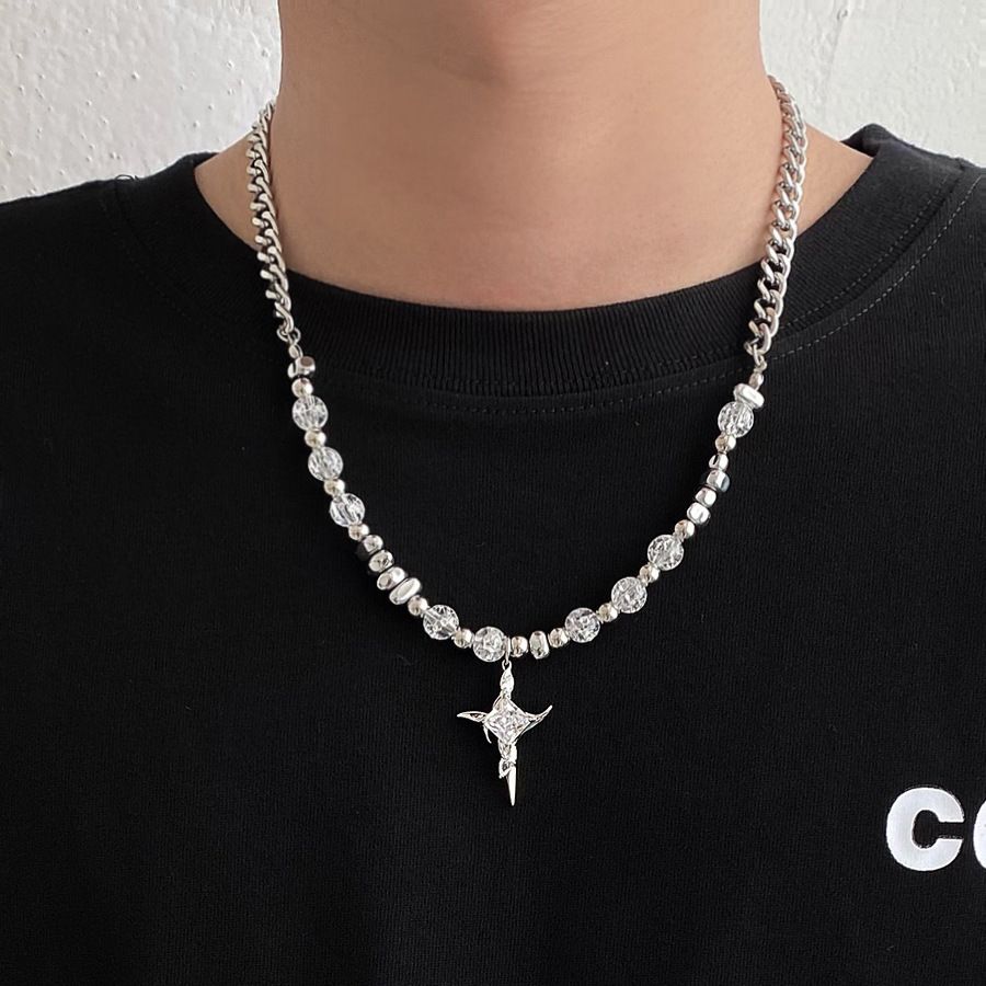 Punk Star Barbed Pendant Necklaces view 4