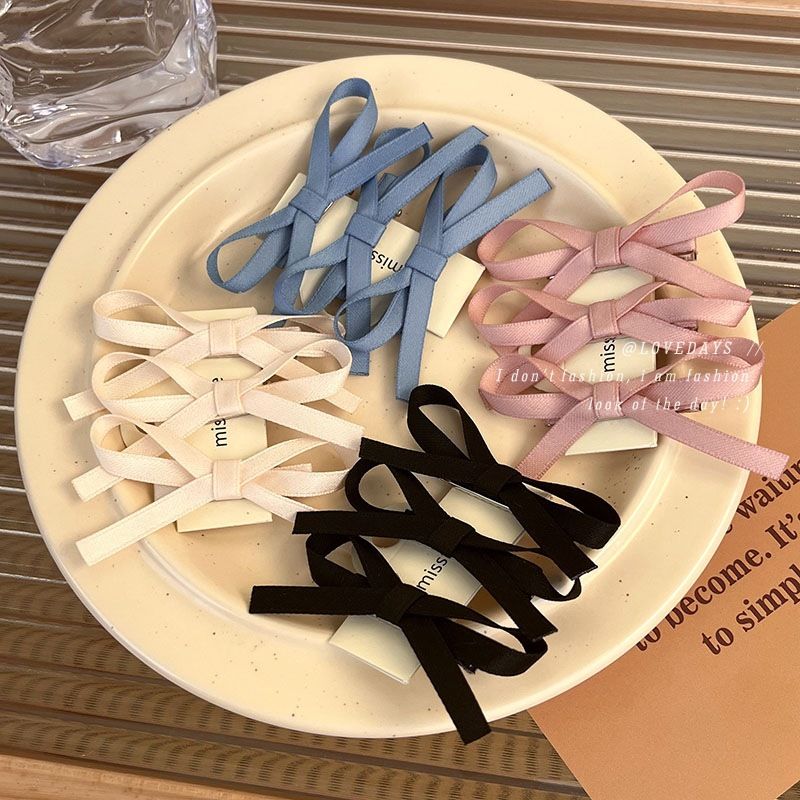 Hair Ribbon 12PCS Hair bows Clips Bowknot Satin Hair Ribbon for Women Girls