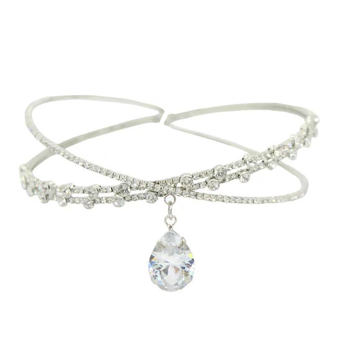 Rhinestone Necklaces for Women Choker Necklace Vintage Layered Necklace