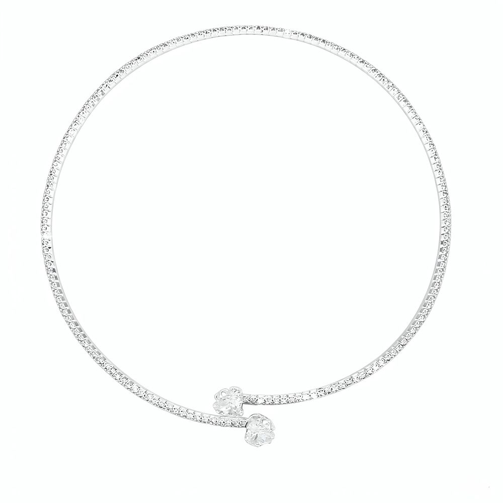 Choker Necklaces Adjustable Crystal Party Necklace Sparkle Wedding Neckalce