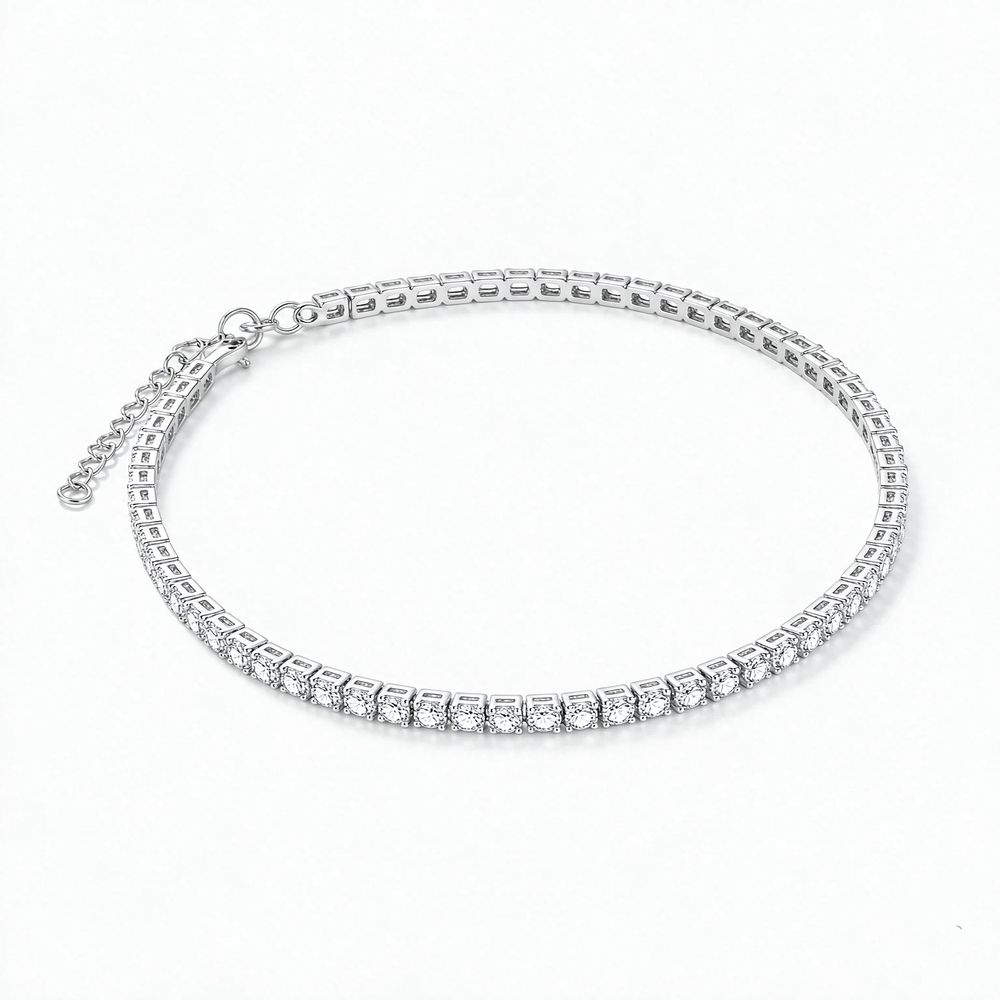 Tennis Necklace Plated Rhinestone Butterfly Choker Necklaces for women