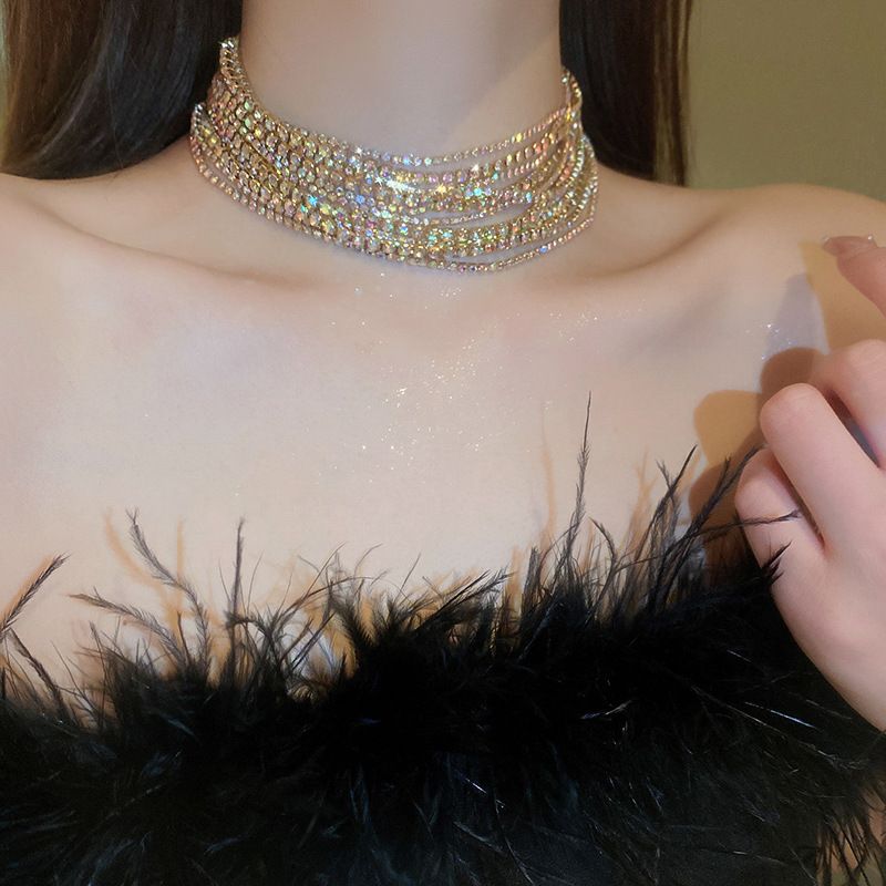 Fashion Rhinestones Necklaces Layered Choker Necklaces Crystal Body Chain view 5