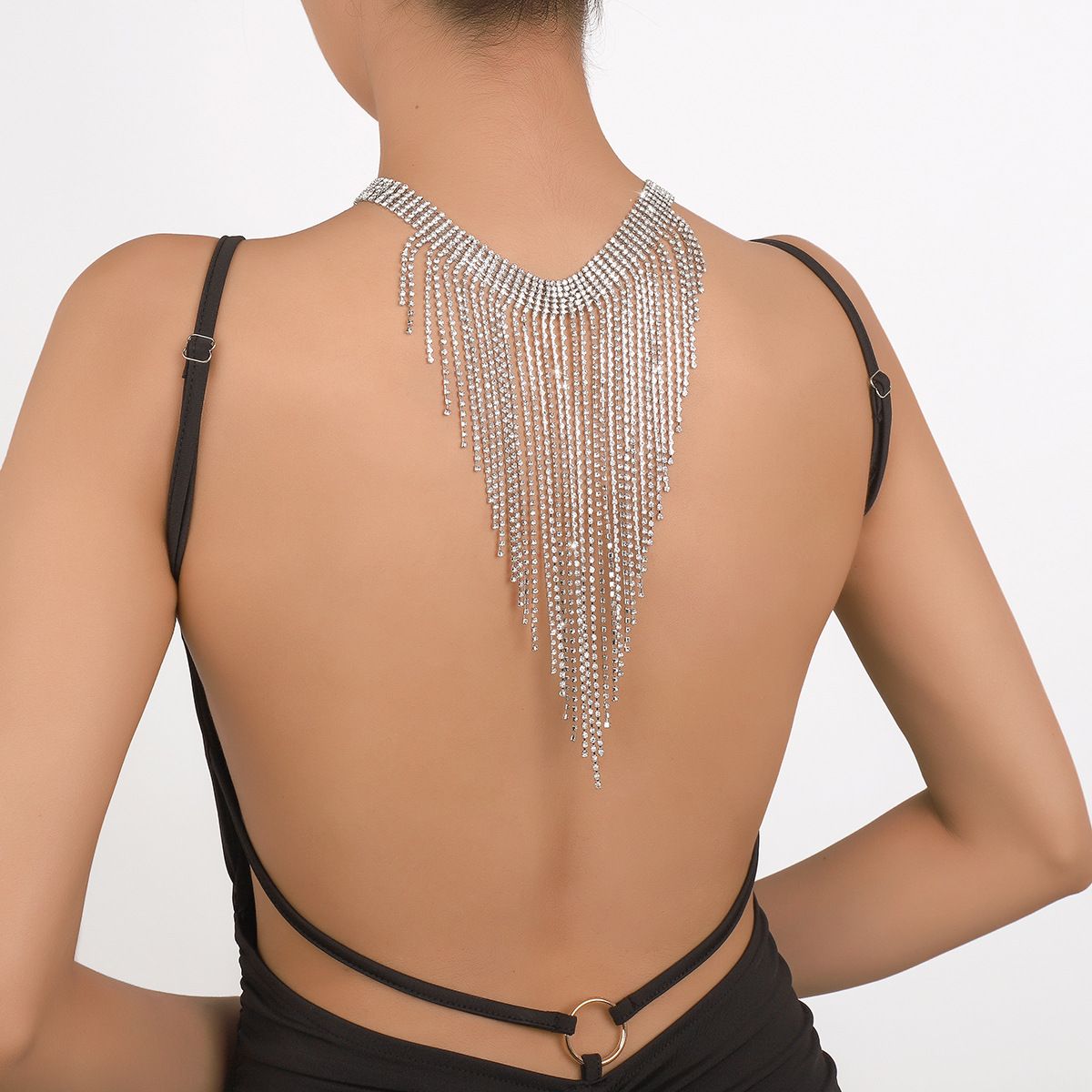 Tassel Collar Statement Necklace Jewelry Suit Fashion Women Sexy Rhinestone view 4