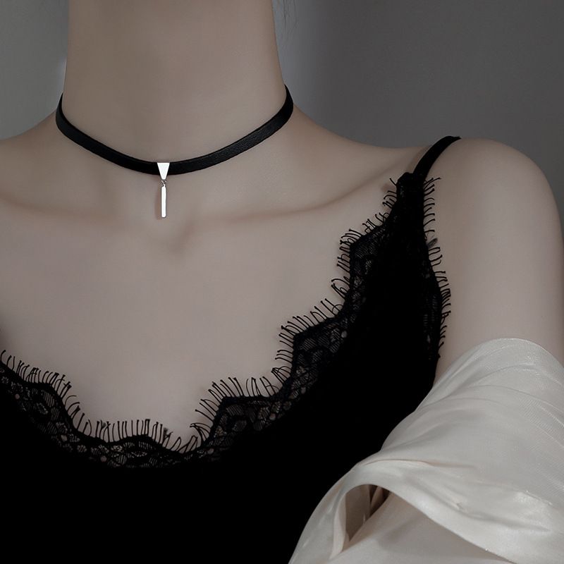Gothic Cross Necklace for Women Black Choker Punk Vintage Cross Pendant view 2