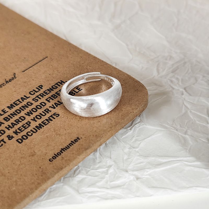 Silver Handmade Wide Convex Band Ring view 3