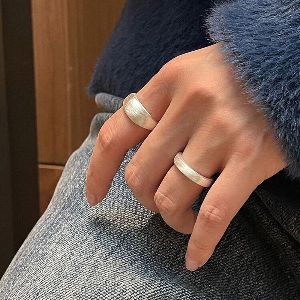 Silver Handmade Wide Convex Band Ring view 5
