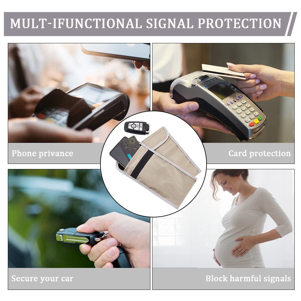 2pcs Anti Radiation Cell Phone Sleeve Security Pouch Faraday Bag Signal view 3