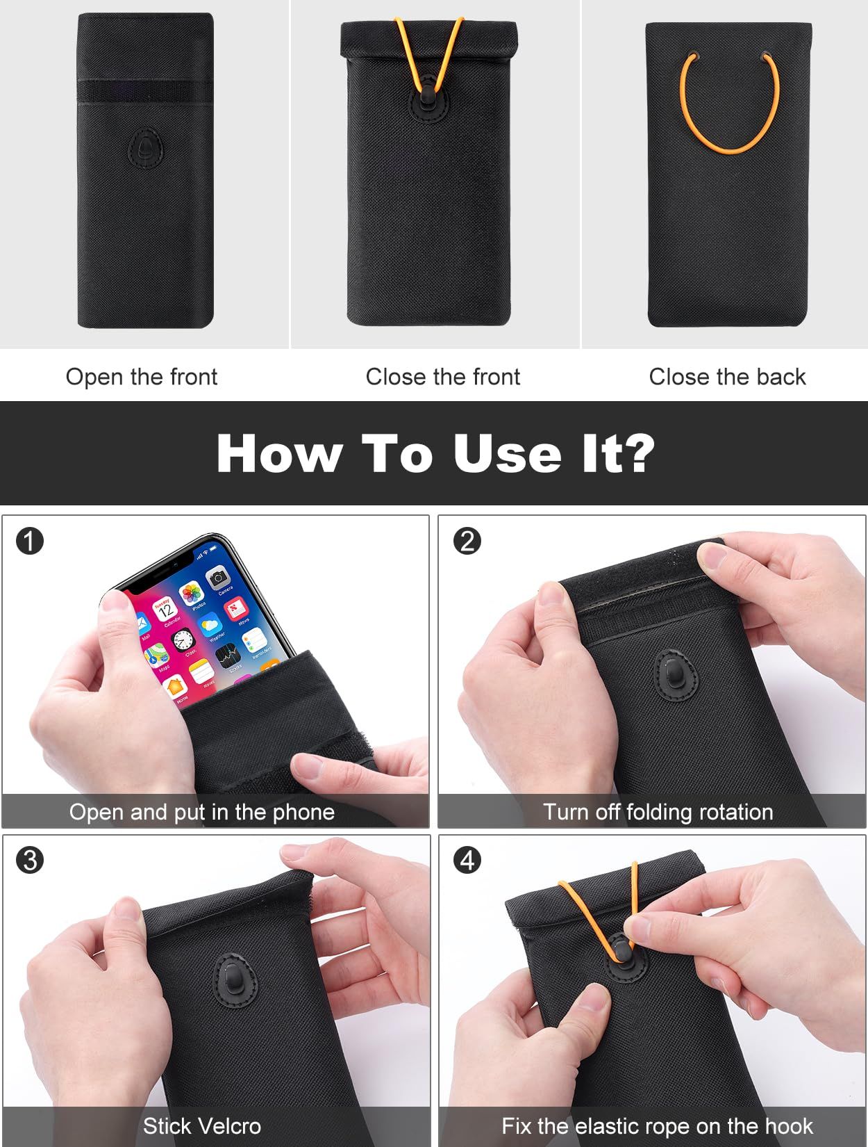 Case Wallet with Bag for Key Phone Card Holder with Pouch Signal Blocking GPS view 3