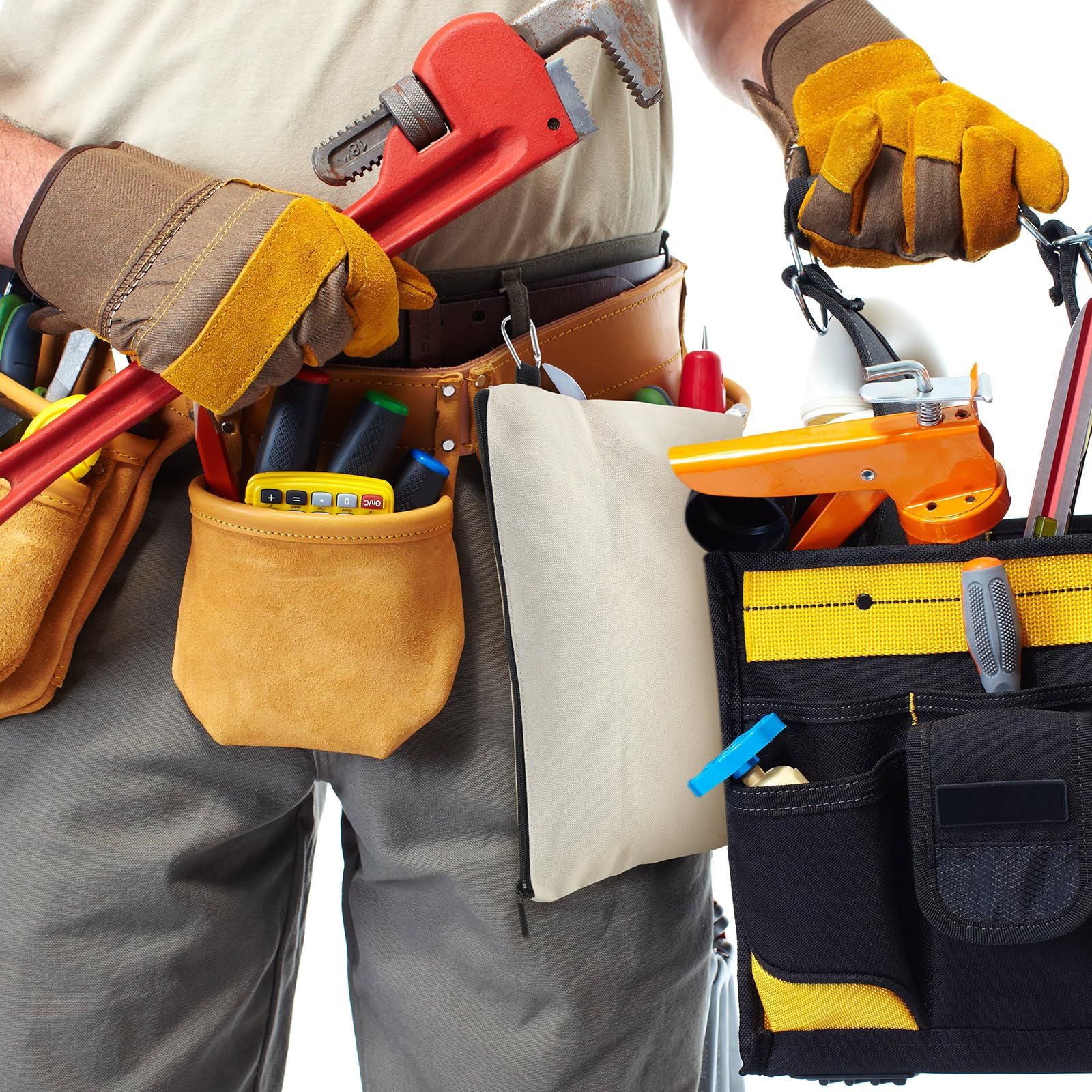 6 Pcs Tool Pouch Canvas Tool Bag Pouch Multipurpose Storage Organizer Tool view 2