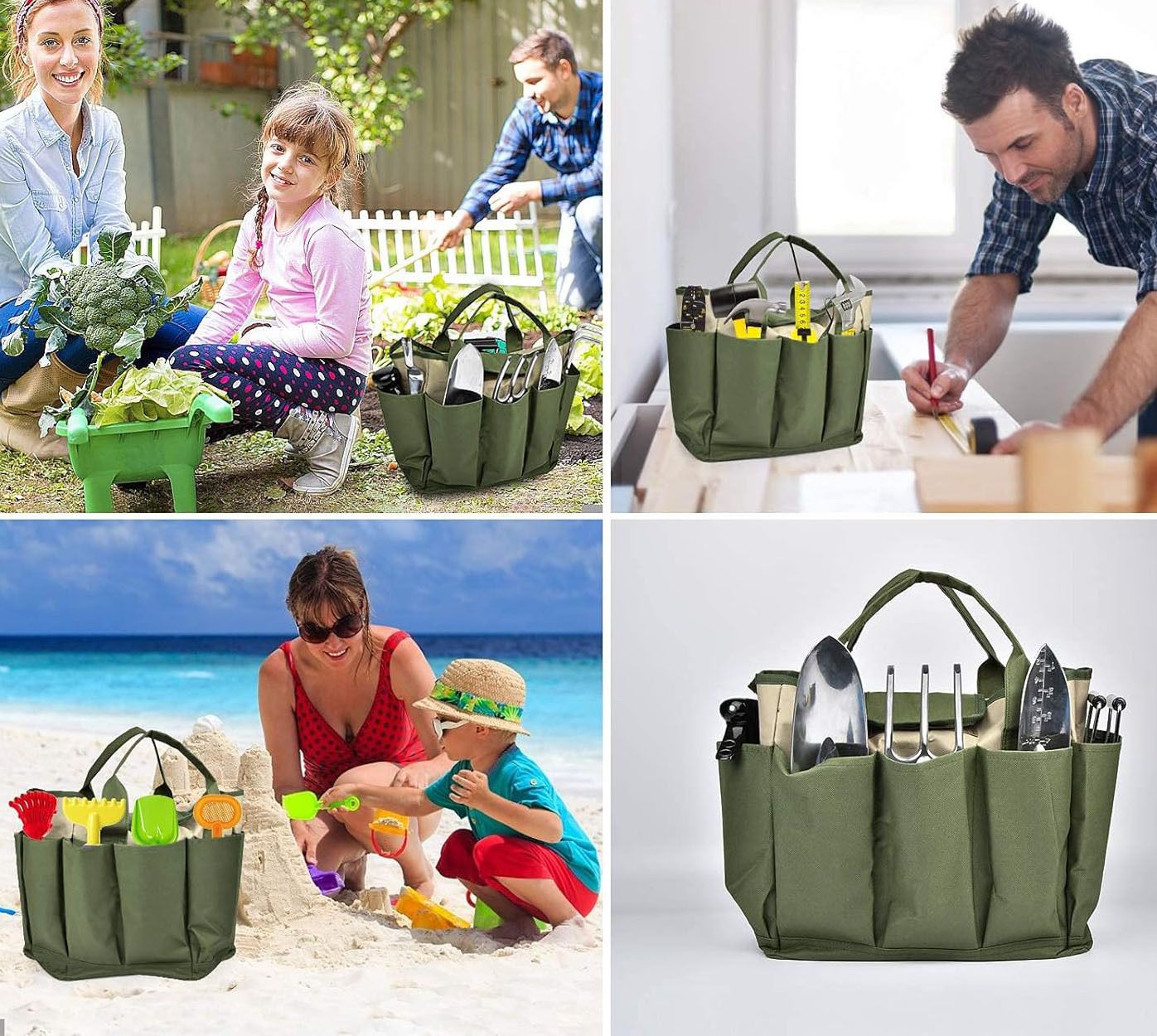 Garden Tool Bag, Gardening Tote With Pockets Canvas Heavy-duty Large Organizer view 5
