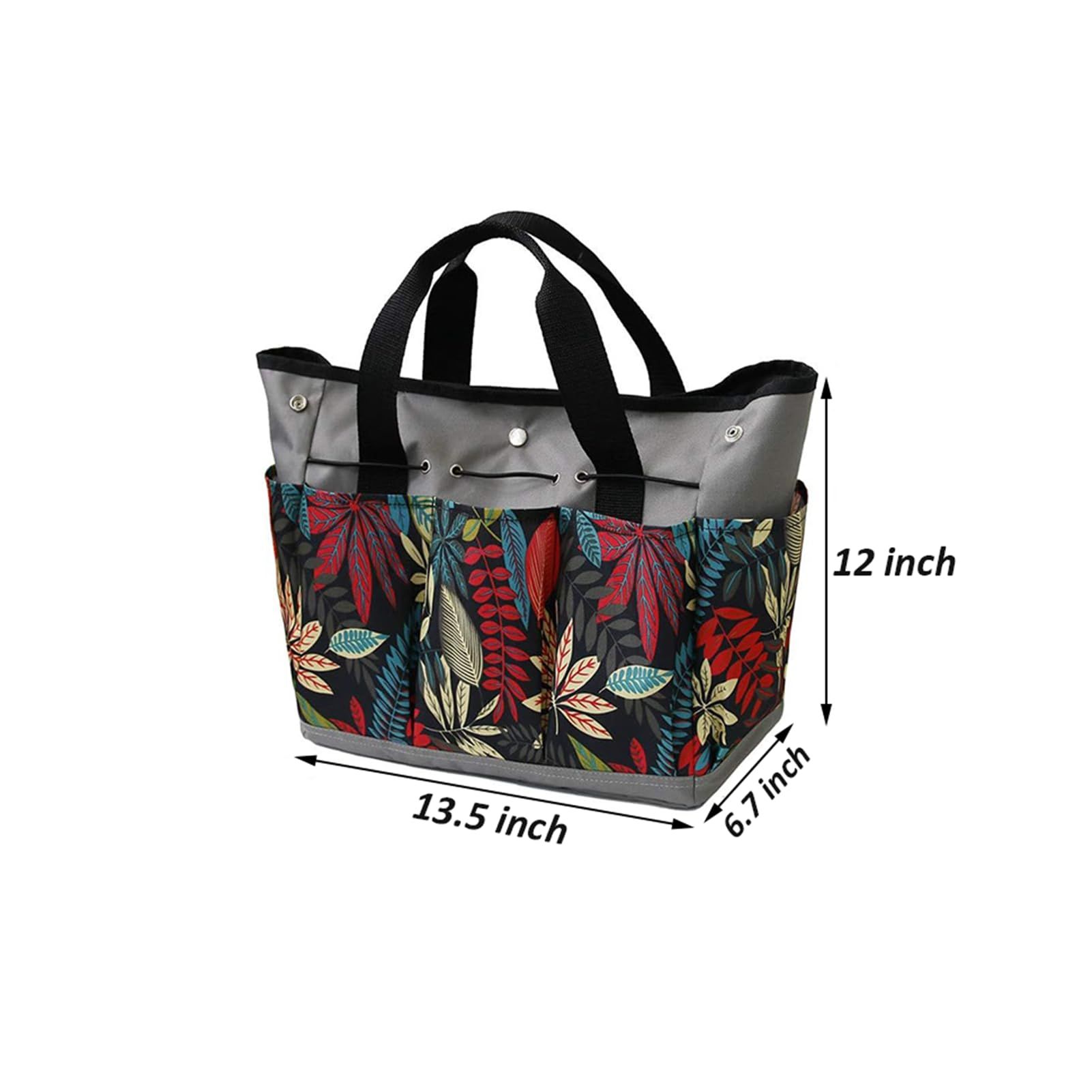 Garden Tool Bag, Garden Tote Storage Bag with 8 Pockets, Women Men Garden view 2
