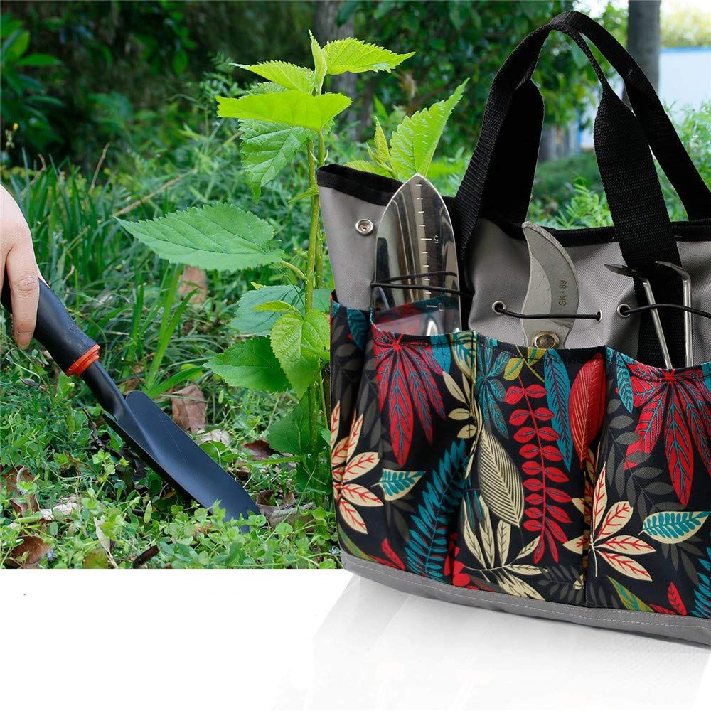 Garden Tool Bag, Garden Tote Storage Bag with 8 Pockets, Women Men Garden view 3
