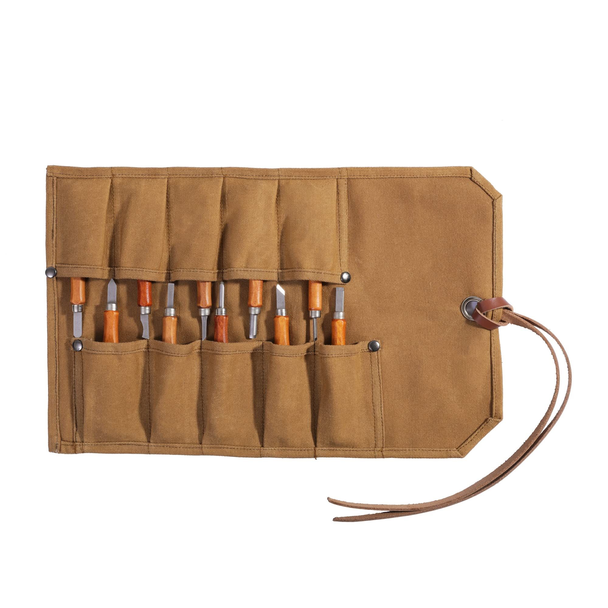 1 pcs Tool Roll, Heavy Duty Small Tool Bag Tool Pouch for Chisels, Hammers