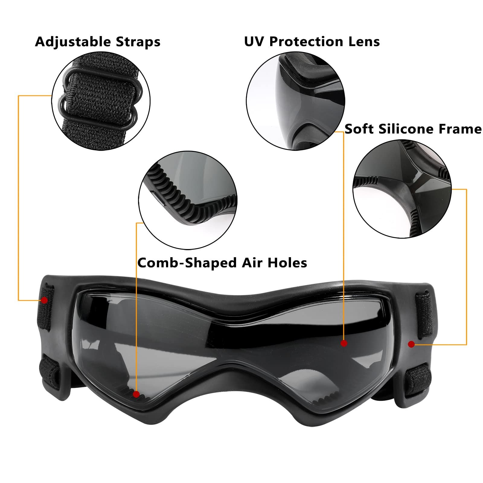 Dog Goggles UV Protection for Small to Medium Breed Dog view 4