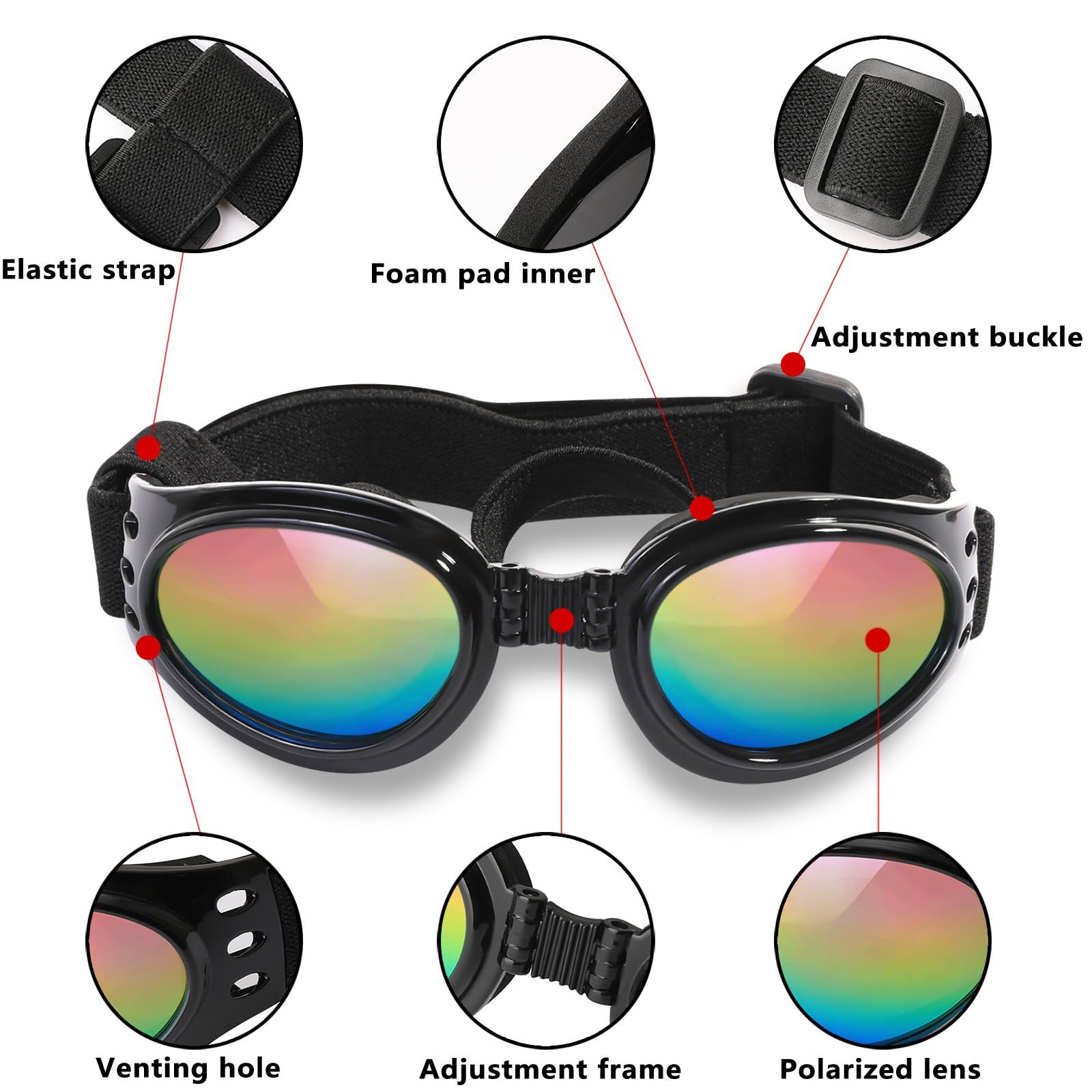 Dog Sunglasses Dog Goggles for Medium Large Breed Dogs view 4