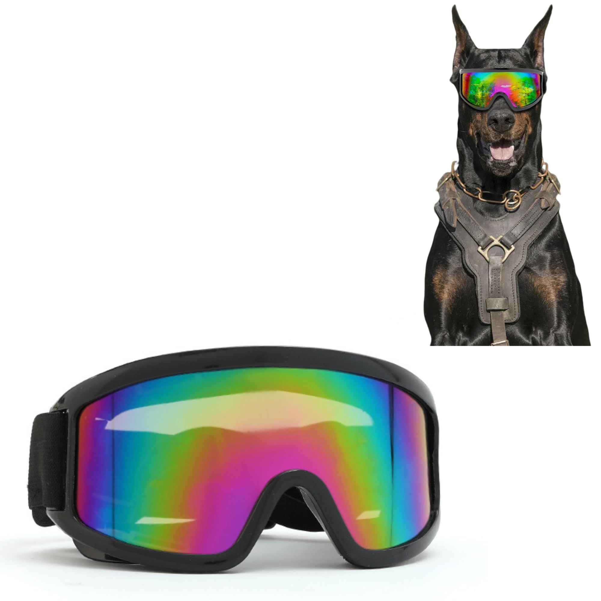 Dog Sunglasses Large Breed with Adjustable Strap UV Protection view 2