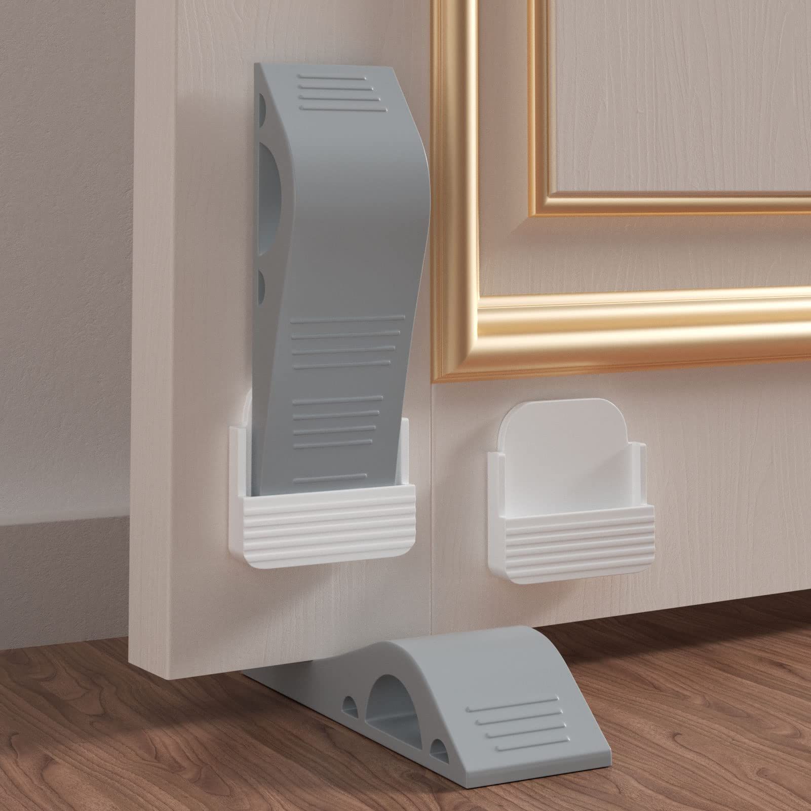 Door Stoppers - Pack of 4 Rubber Door Wedge for Carpet view 2