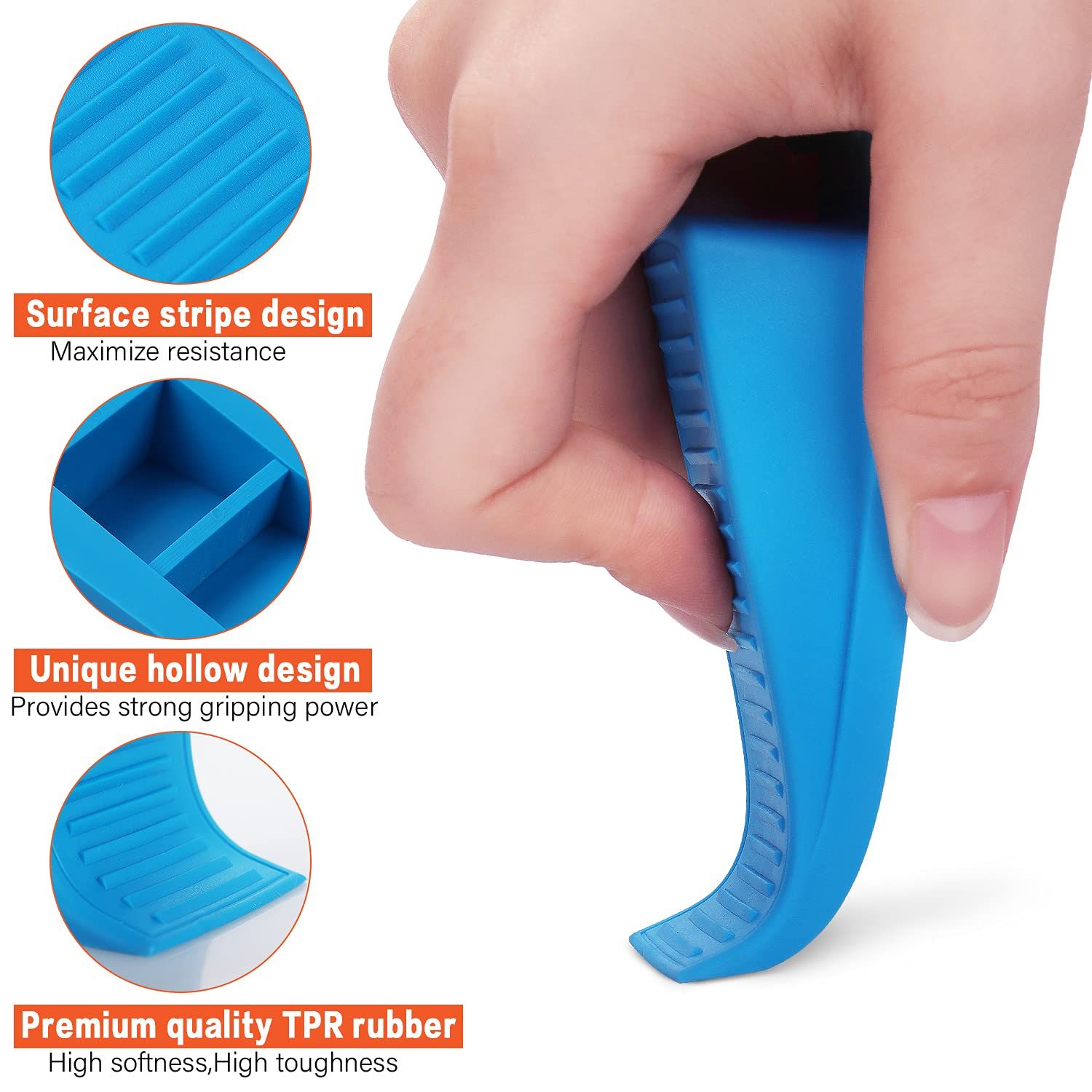 3 Pack Rubber Hook Type Door Stoppers 1 Inch Thick Door Stop Works on All view 5