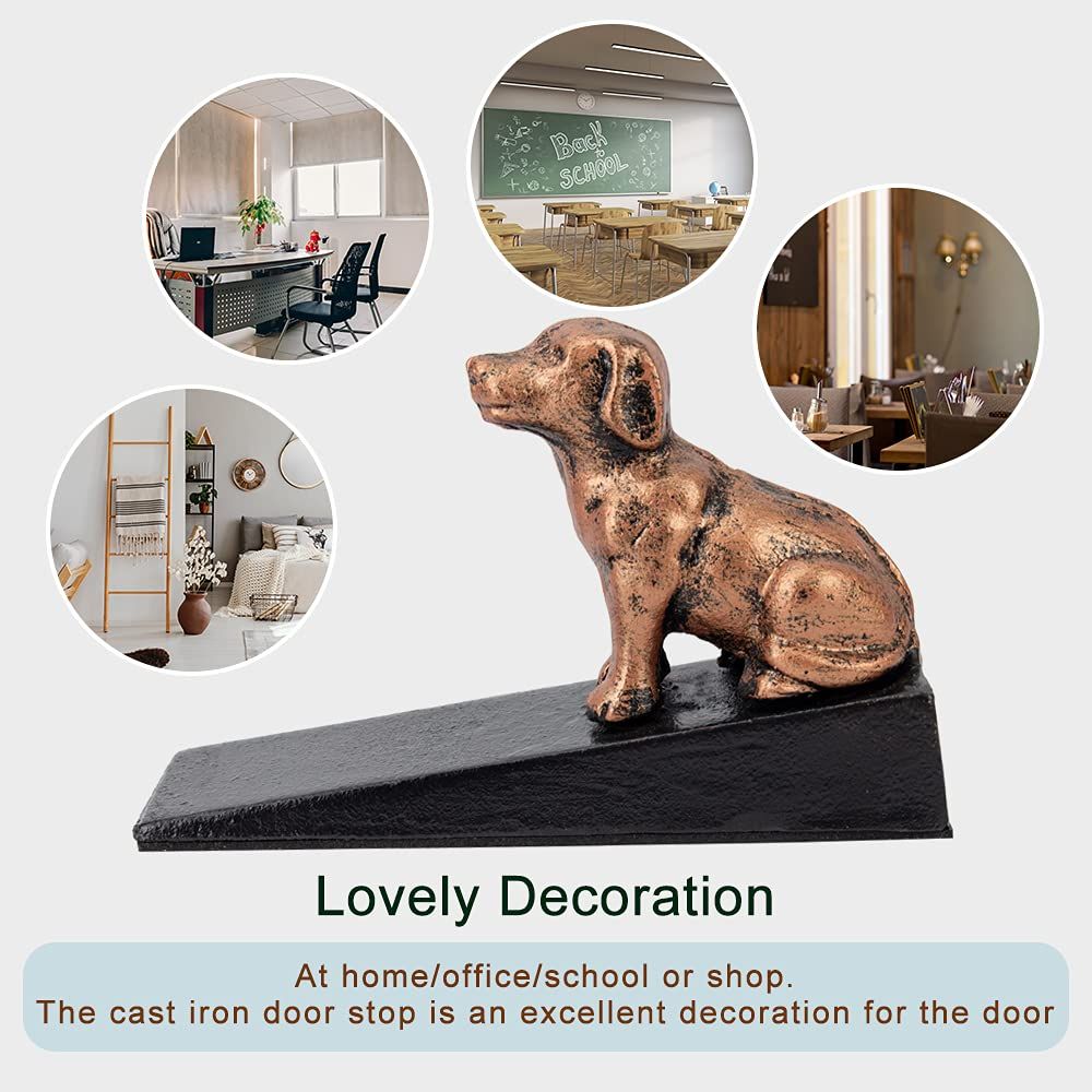 Heavy Duty Cast Iron Cute Dog Door Stops view 4